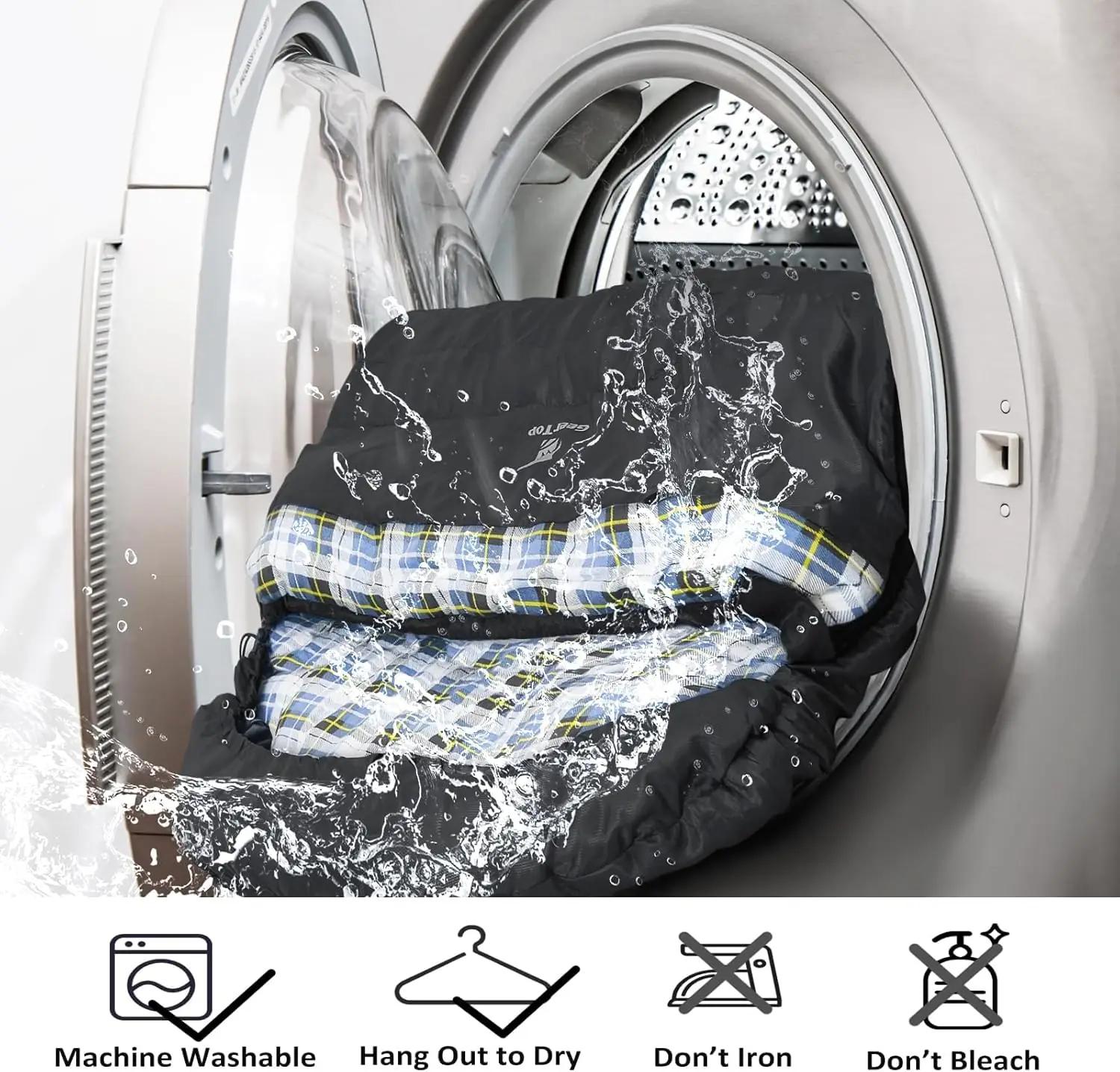 GEERTOP mugav XXL flanellist telgisärkune magamiskott 220×100 – pilt 6