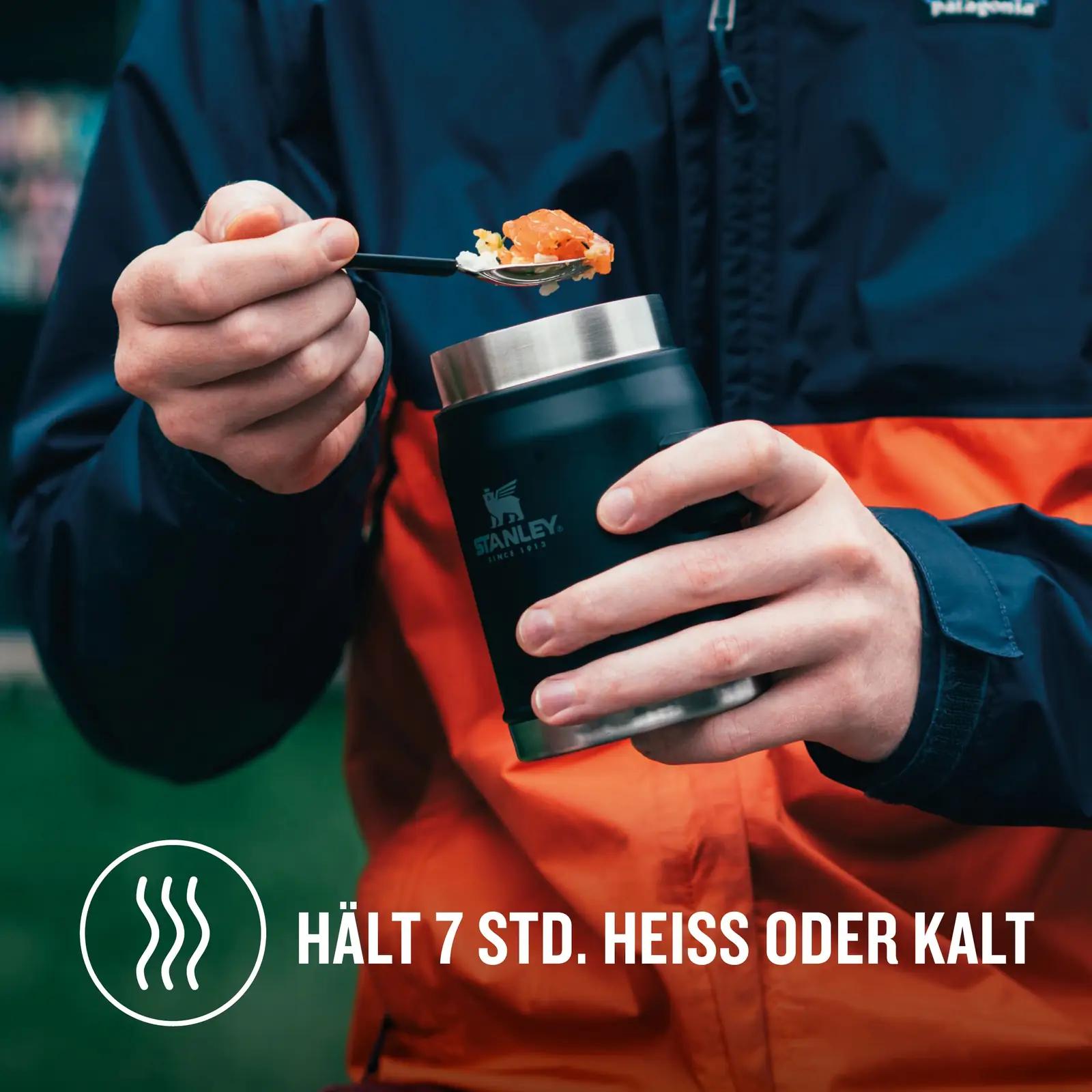 STANLEY roostevaba termos-purk toidule 400 ml – kasutusnäide
