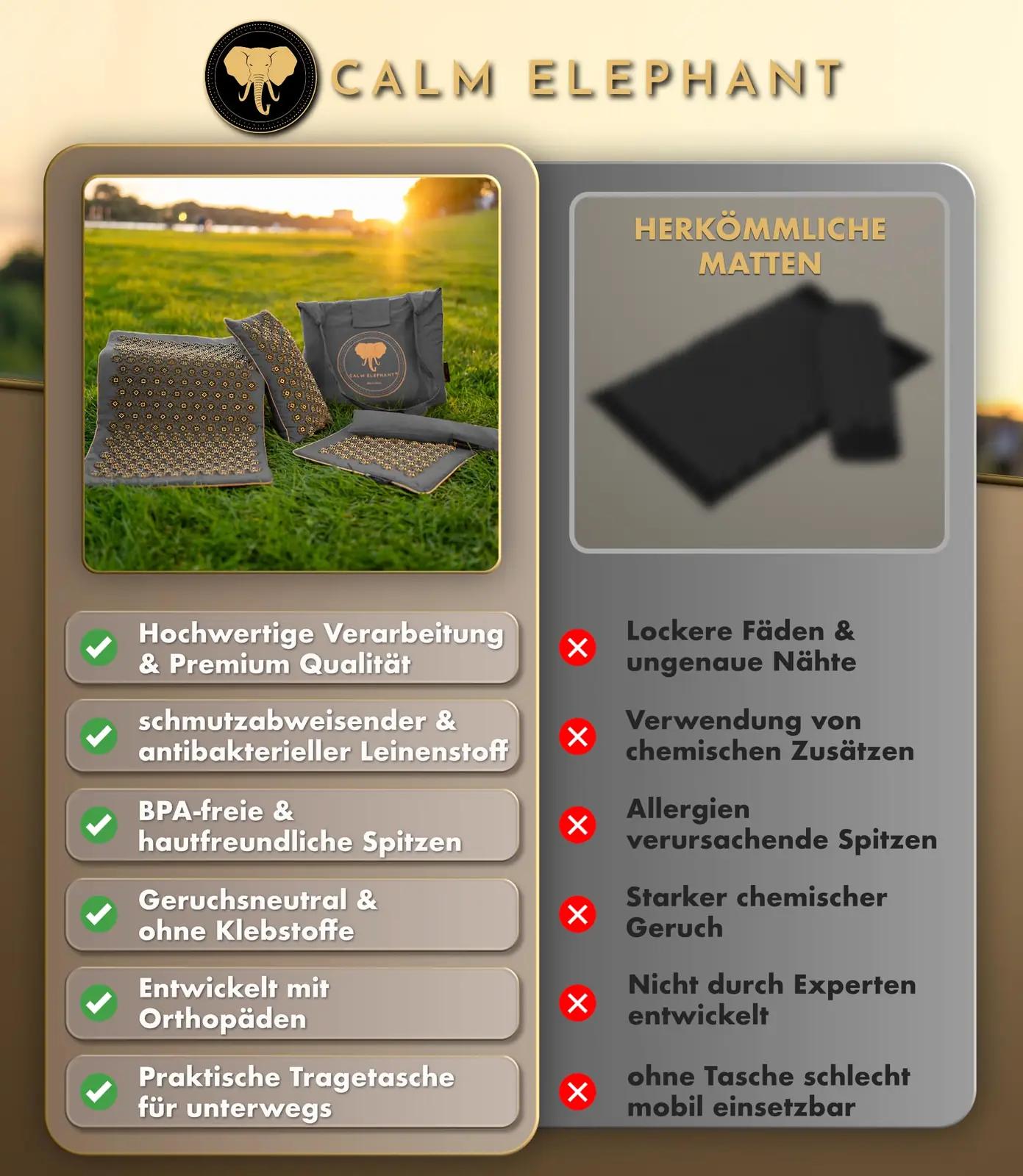 CALM ELEPHANT ORIGINAL akupressurmatt ja padi – lisavaade