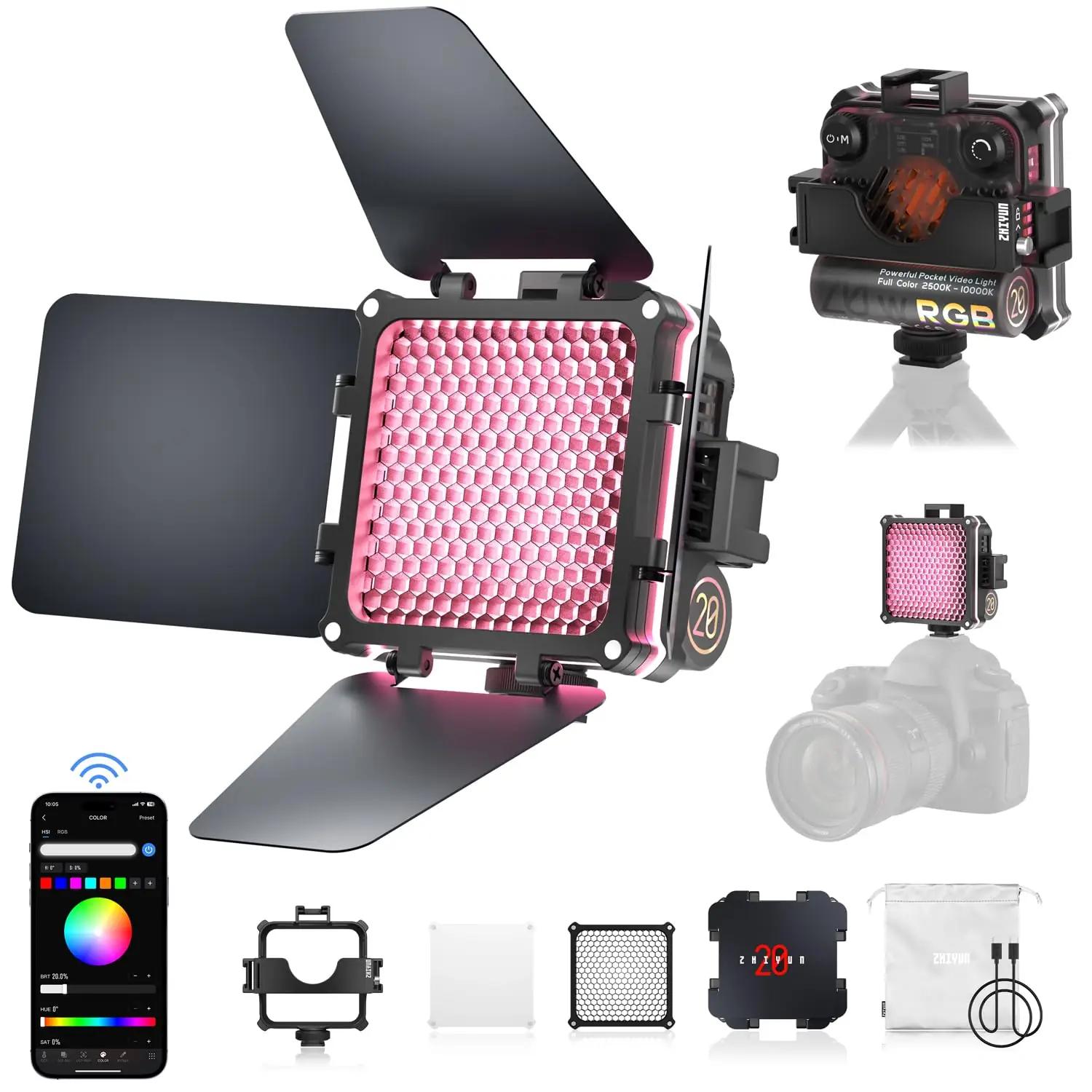 ZHIYUN M20C RGB videolamp — kompaktne magnetiline valguslahendus