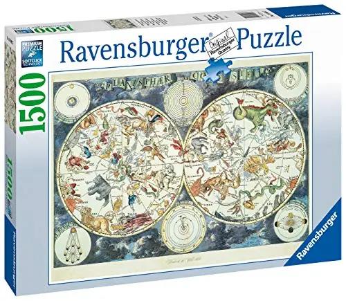Ravensburger kaardipusle 1500 tk – dekoratiivne maailmakaart – pilt 7