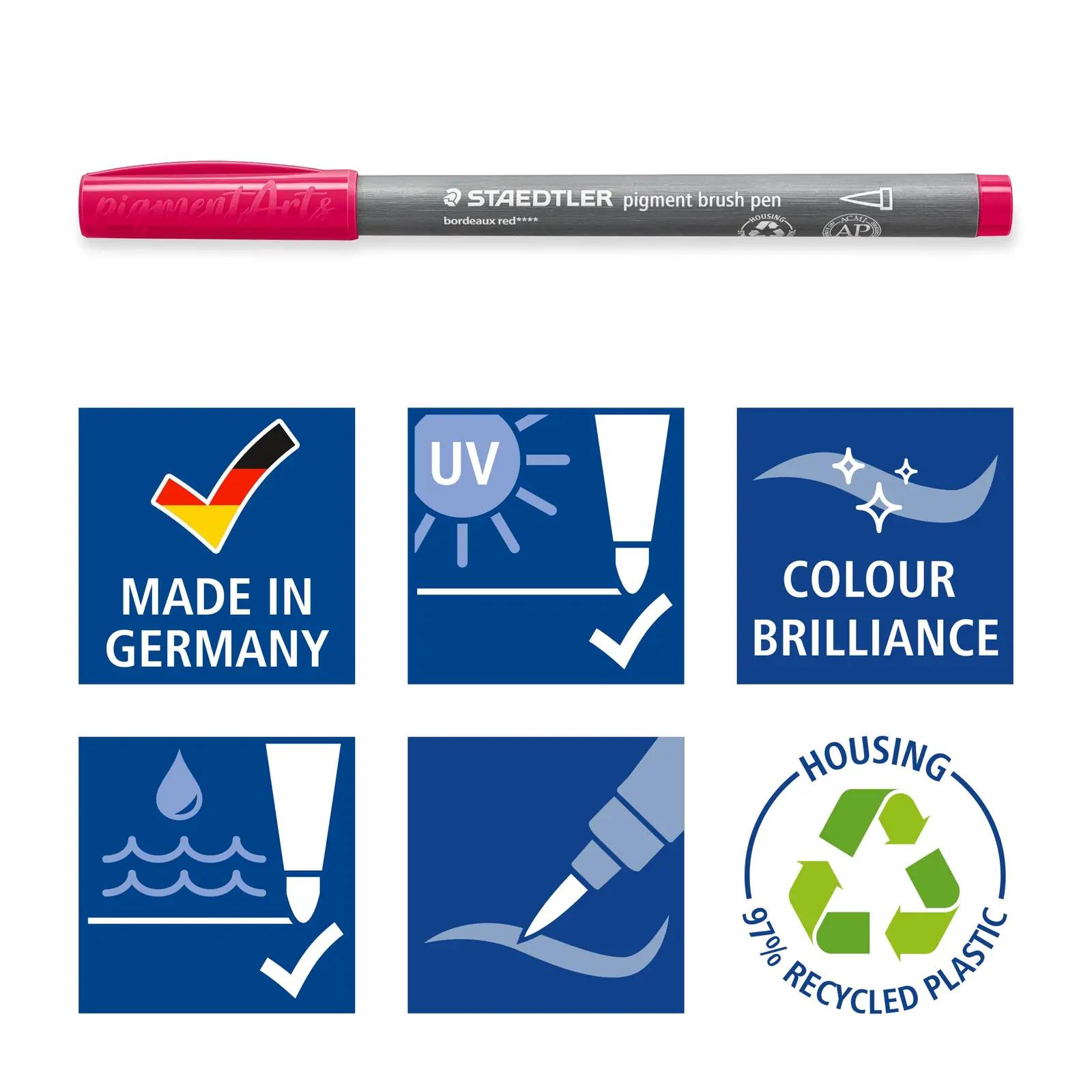 STAEDTLER pintselpliiatsite komplekt – veekindel 36 värvi – lisavaade