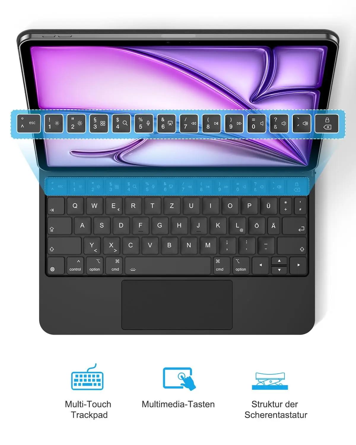 TECURS must PU-klappkate iPad Air/Pro jaoks – pilt 8