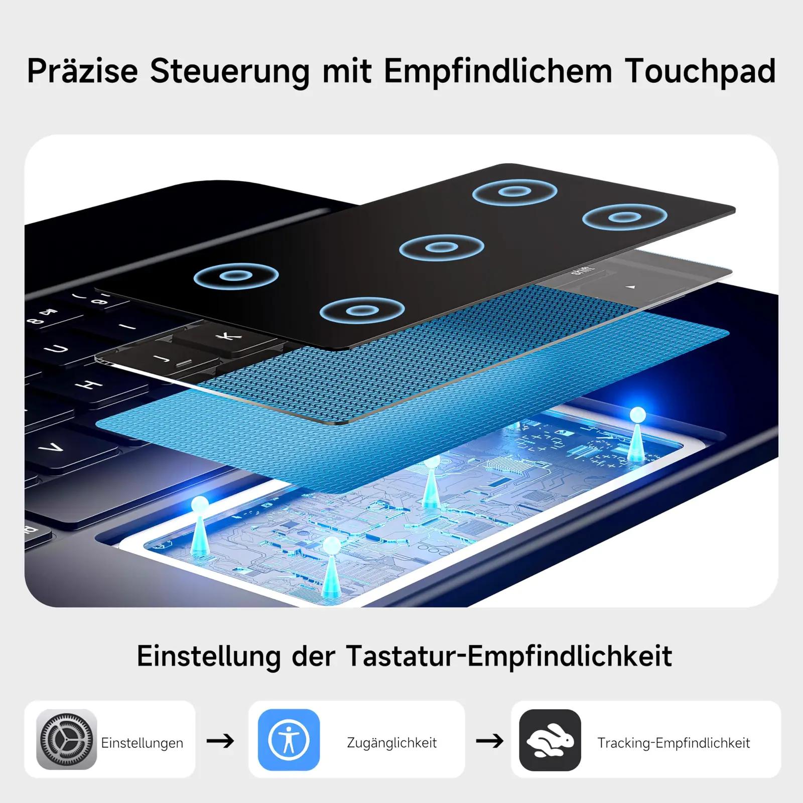 nimin must klaviatuurikate iPadile — magnetiline trackpadiga – pilt 9