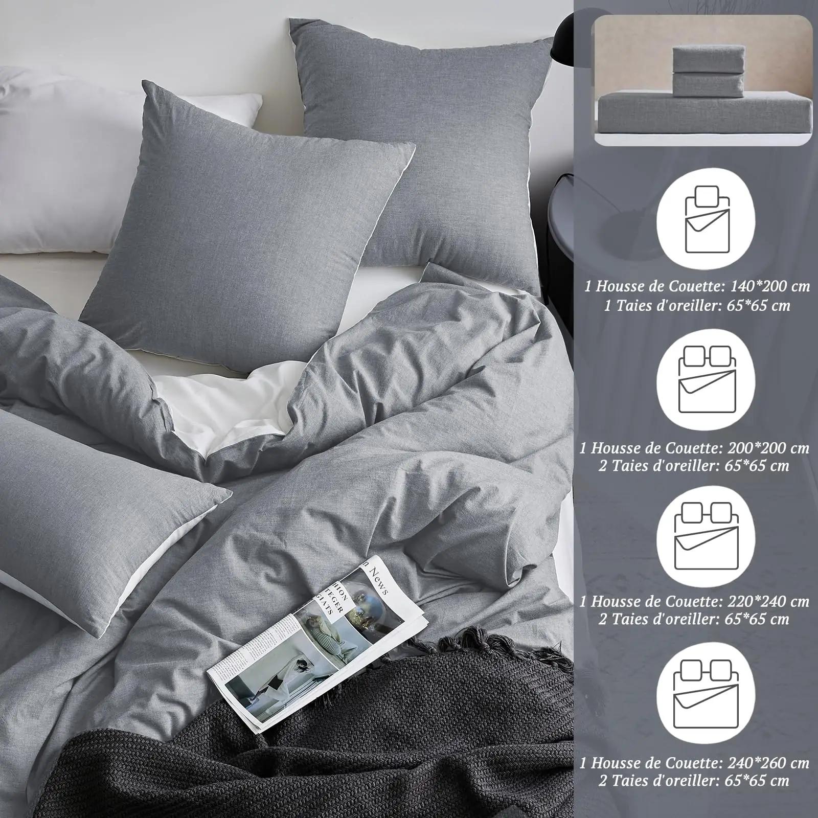 SOULFUL puuvillane voodipesu 140×200 tumedashall komplekt – pilt 7