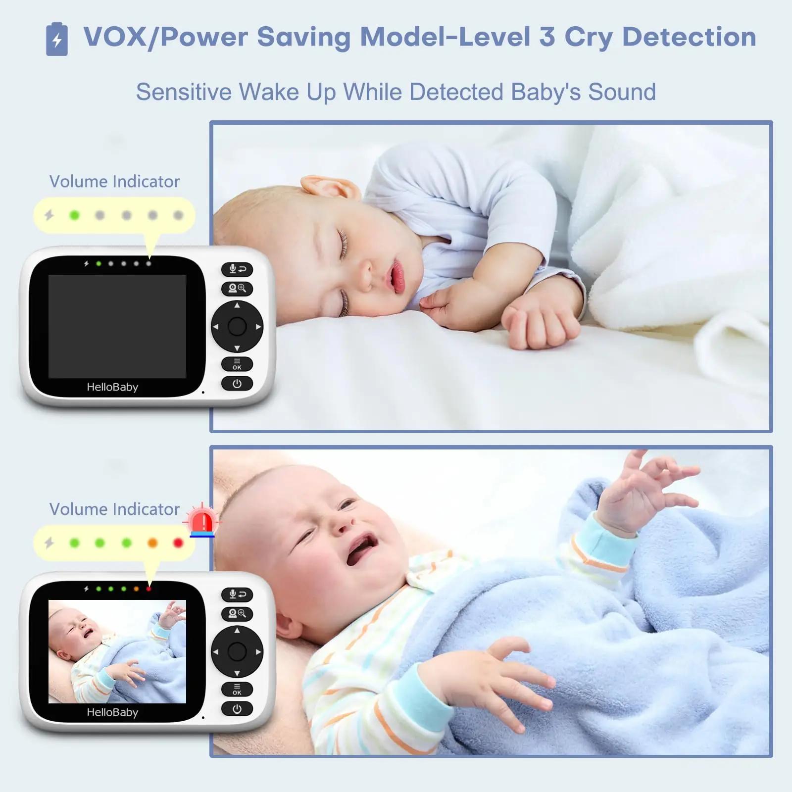 HelloBaby beebimonitor kaameraga — 3,2″ IPS – lisavaade