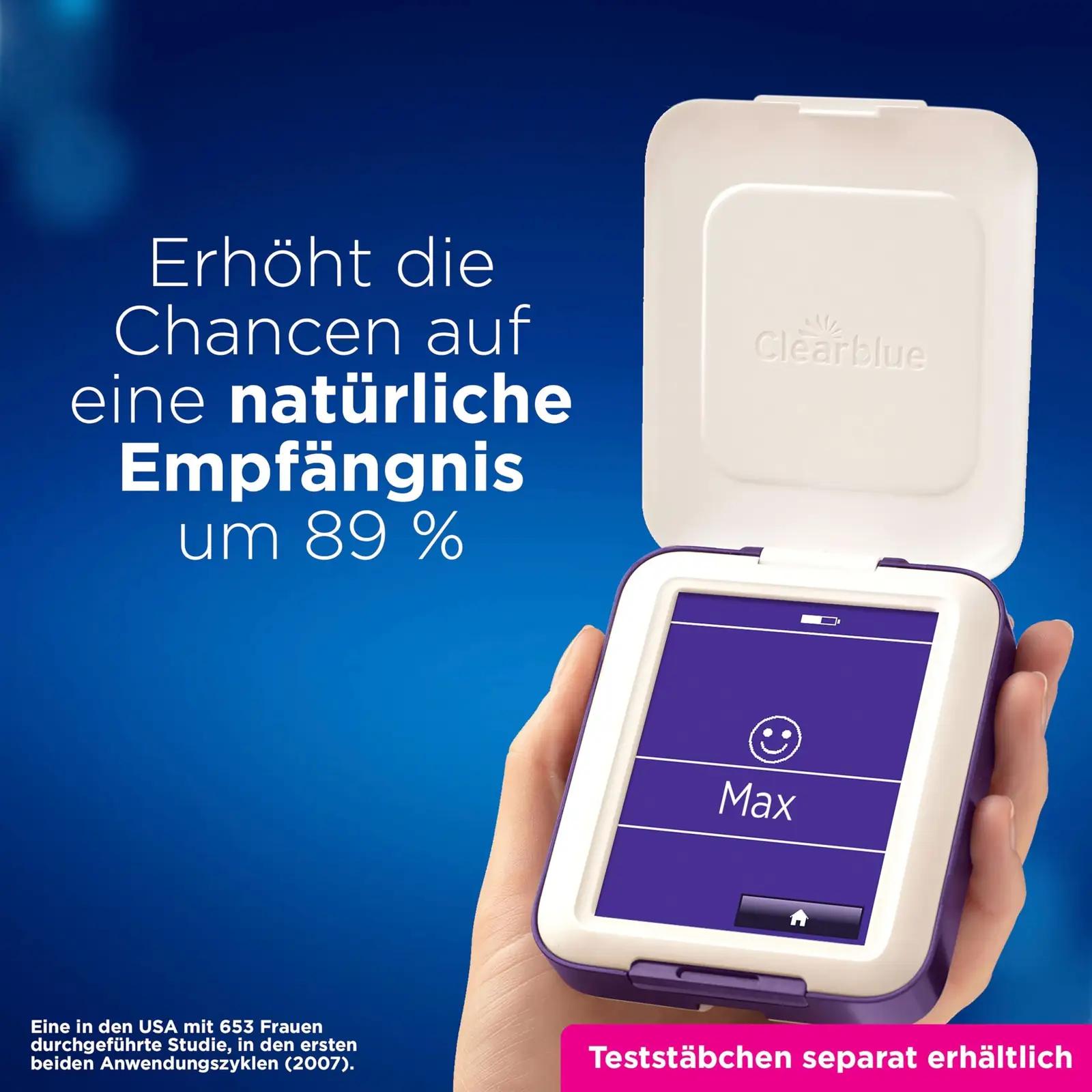 Clearblue digimonitor viljakuse jälgimiseks ja ovulatsiooni – pakend ja tarvikud