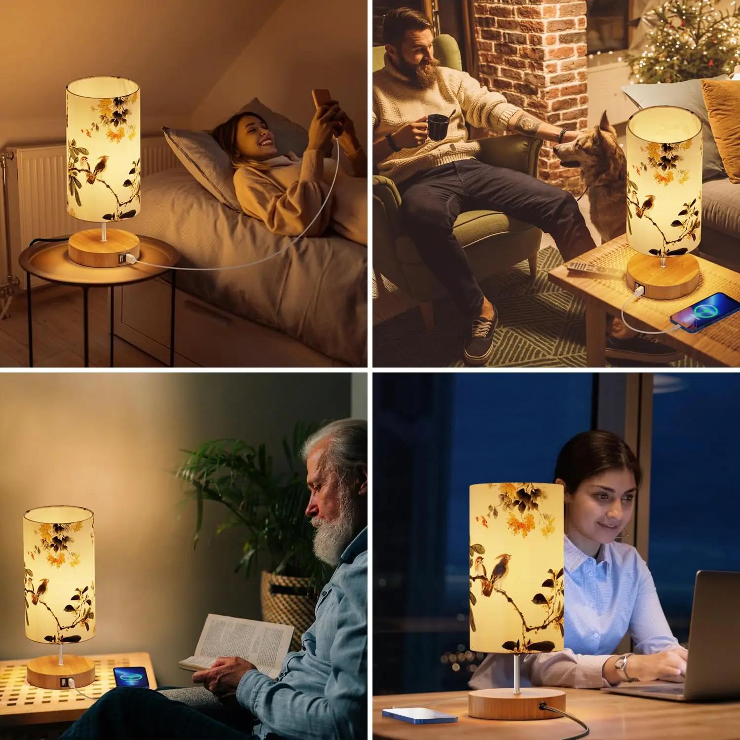 GPATIO modernne metallöölamp kahe USB-pordiga — dekoratiivne – pilt 6