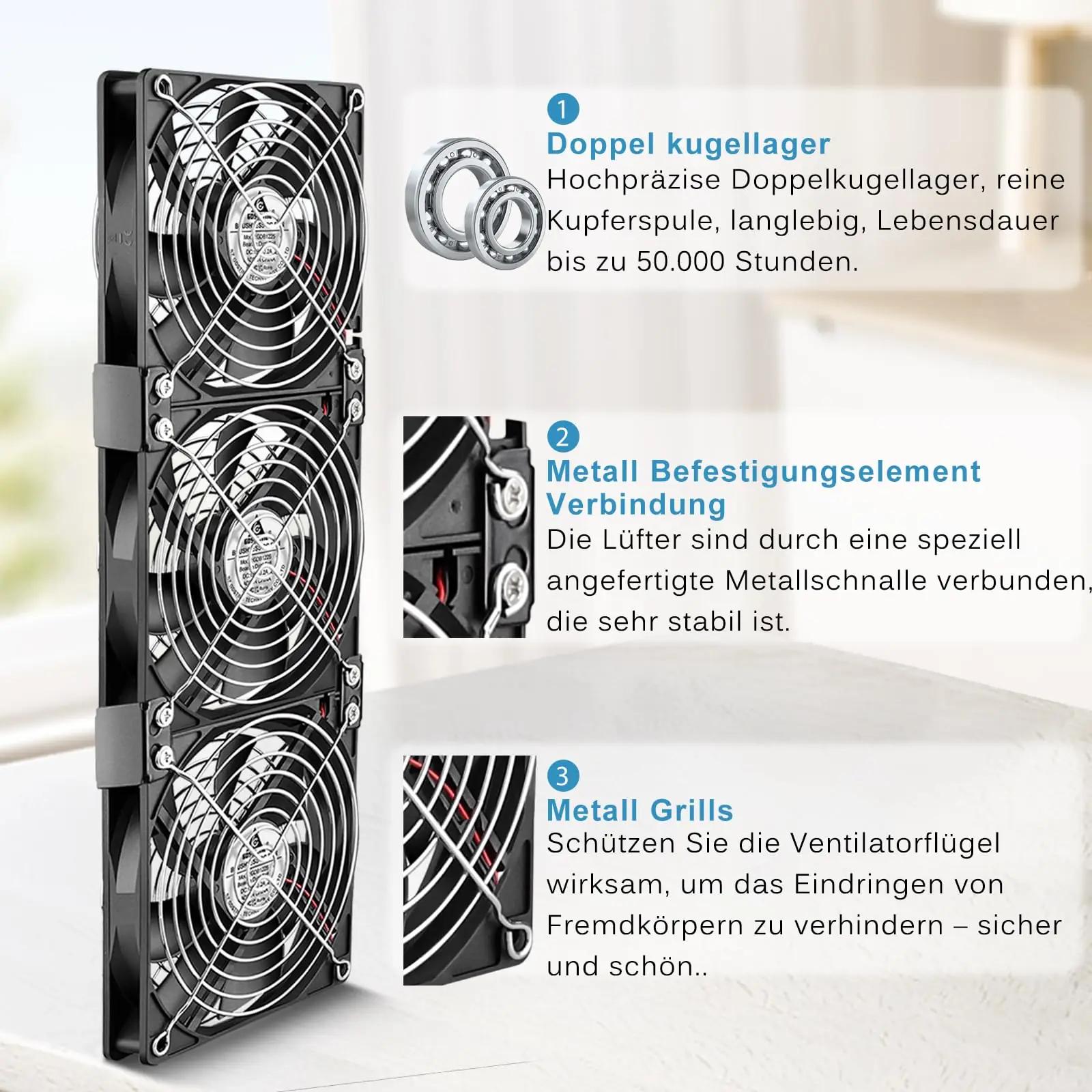 GDSTIME vastupidav 360mm ventilaator – tõhus jahutus PC-le – kasutusnäide