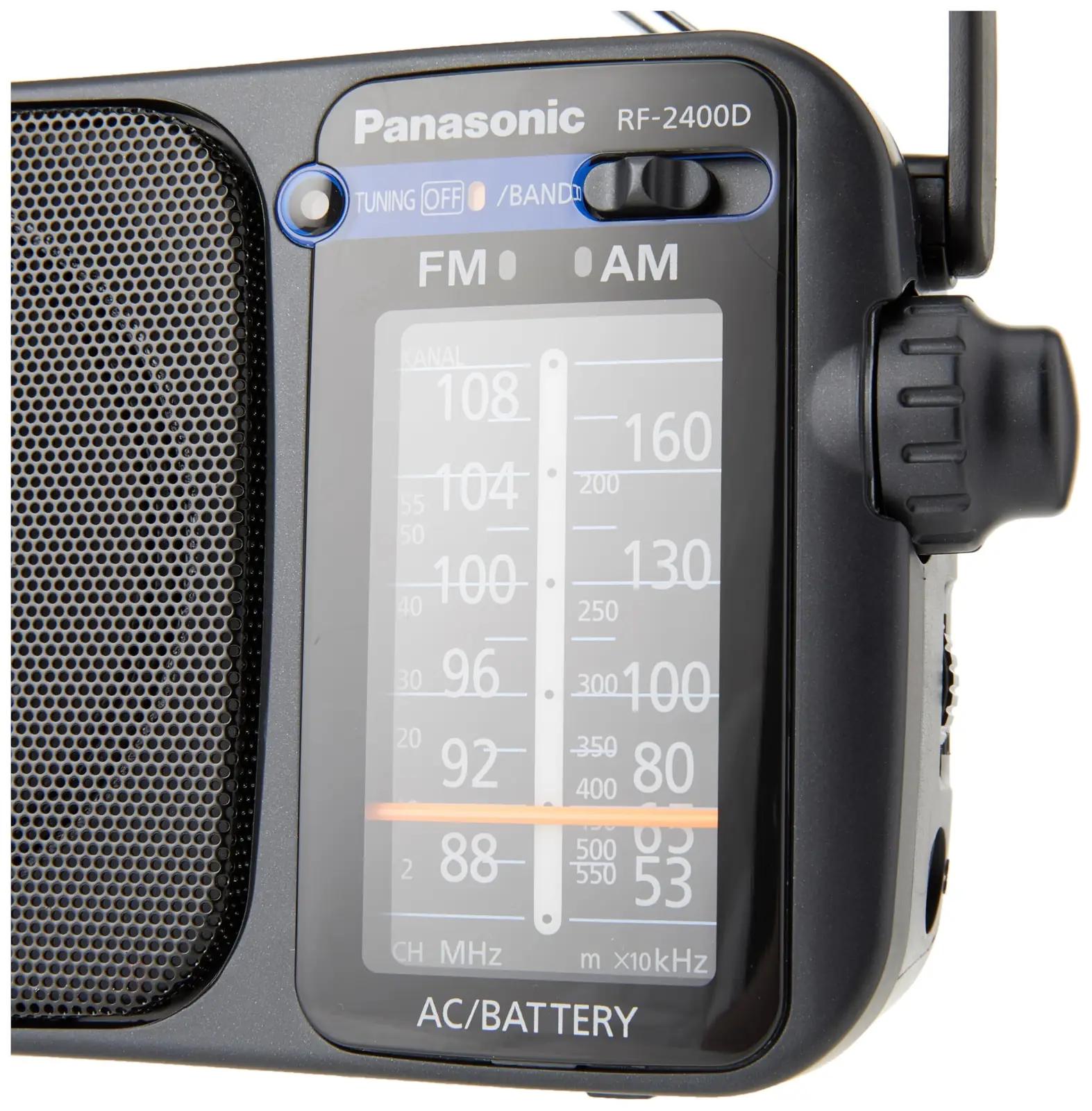 Panasonic vastupidav kaasaskantav raadio — aku ja vooluga – detailne vaade