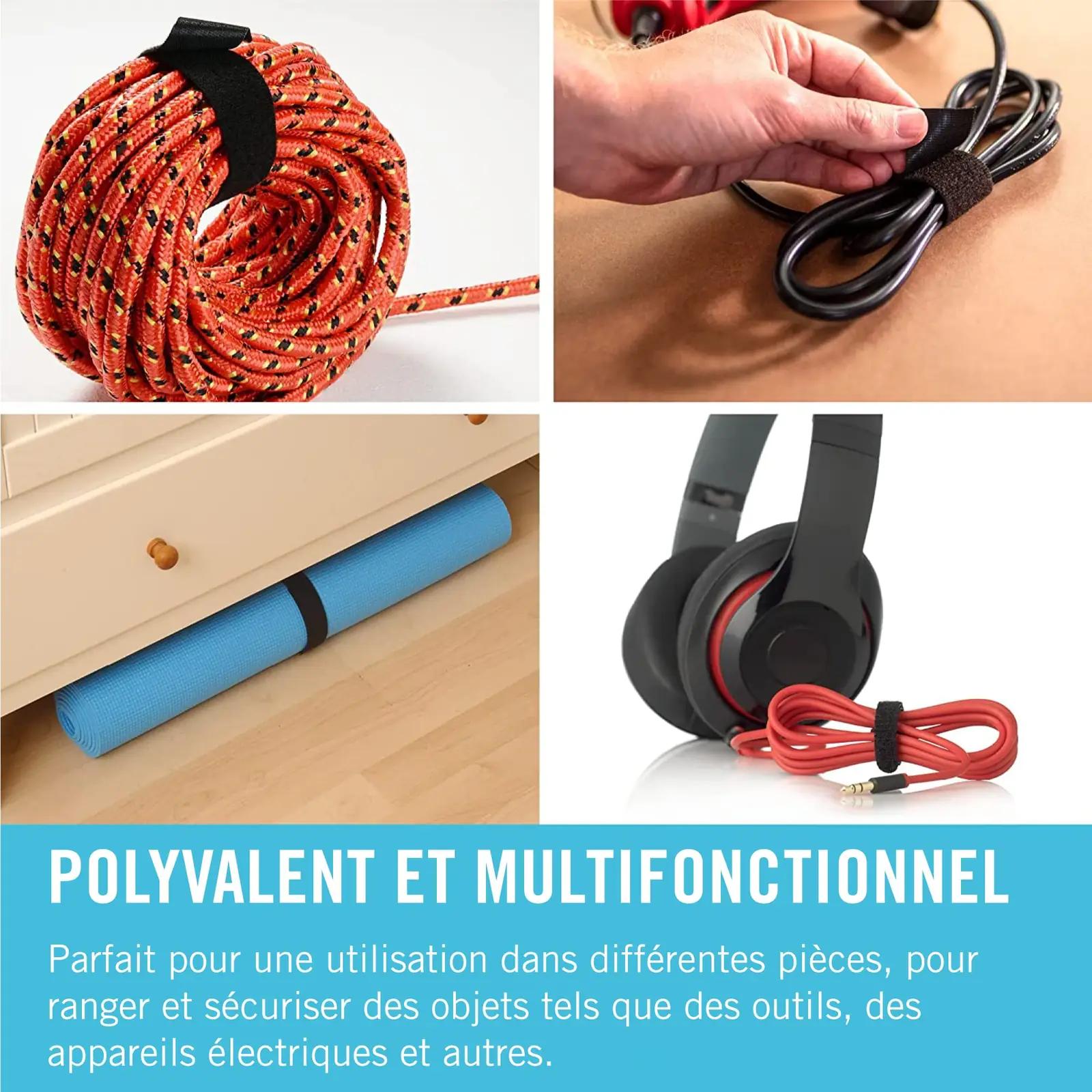 VELCRO Brand nailonist korduvkasutatav kaabliriba 30 mm x 15 m – kasutusnäide