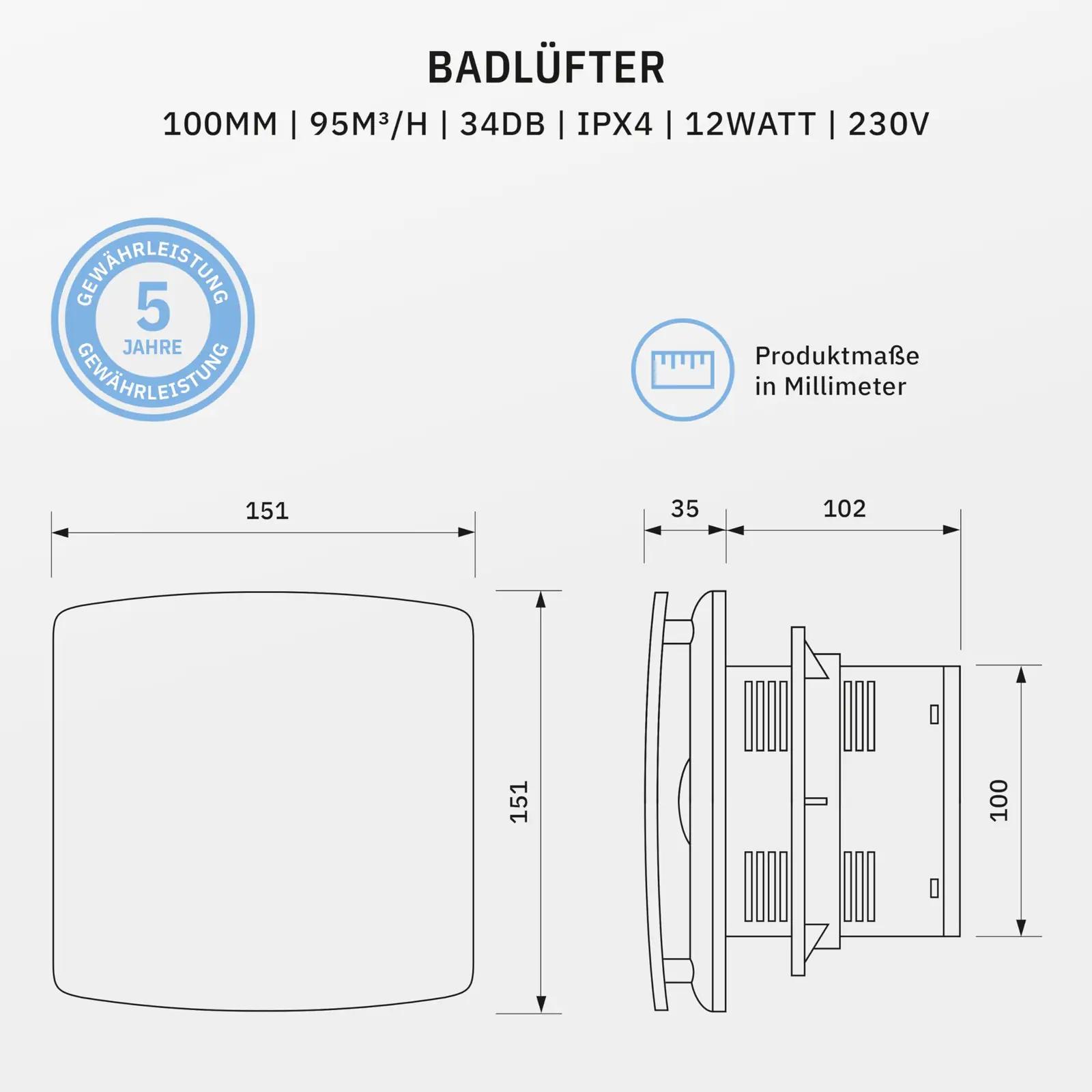 calimaero ventilatsiooniventilaator Breeze — vaikne ja – detailne vaade