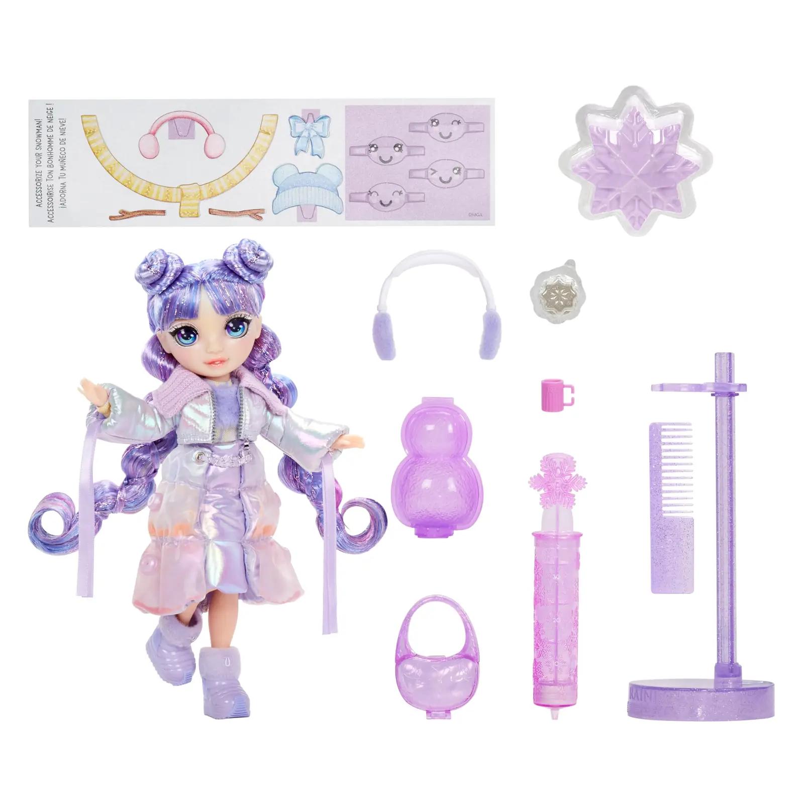 Rainbow High lillakas moe-nukk 28 cm – talvine mänguasi – detailne vaade