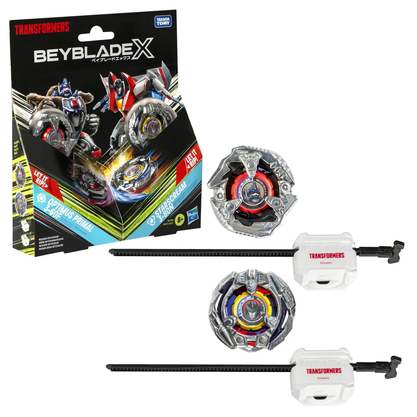 Beyblade kollektsioonne plastmäng Optimus Primal vs Starscream