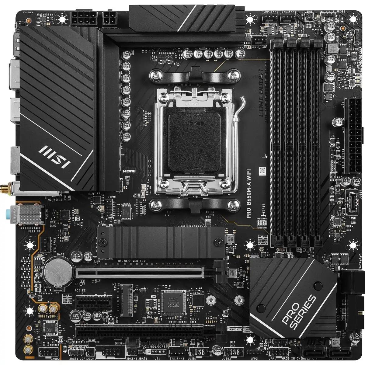 MSI B650M-A WIFI emaplaadid – detailne lähivaade