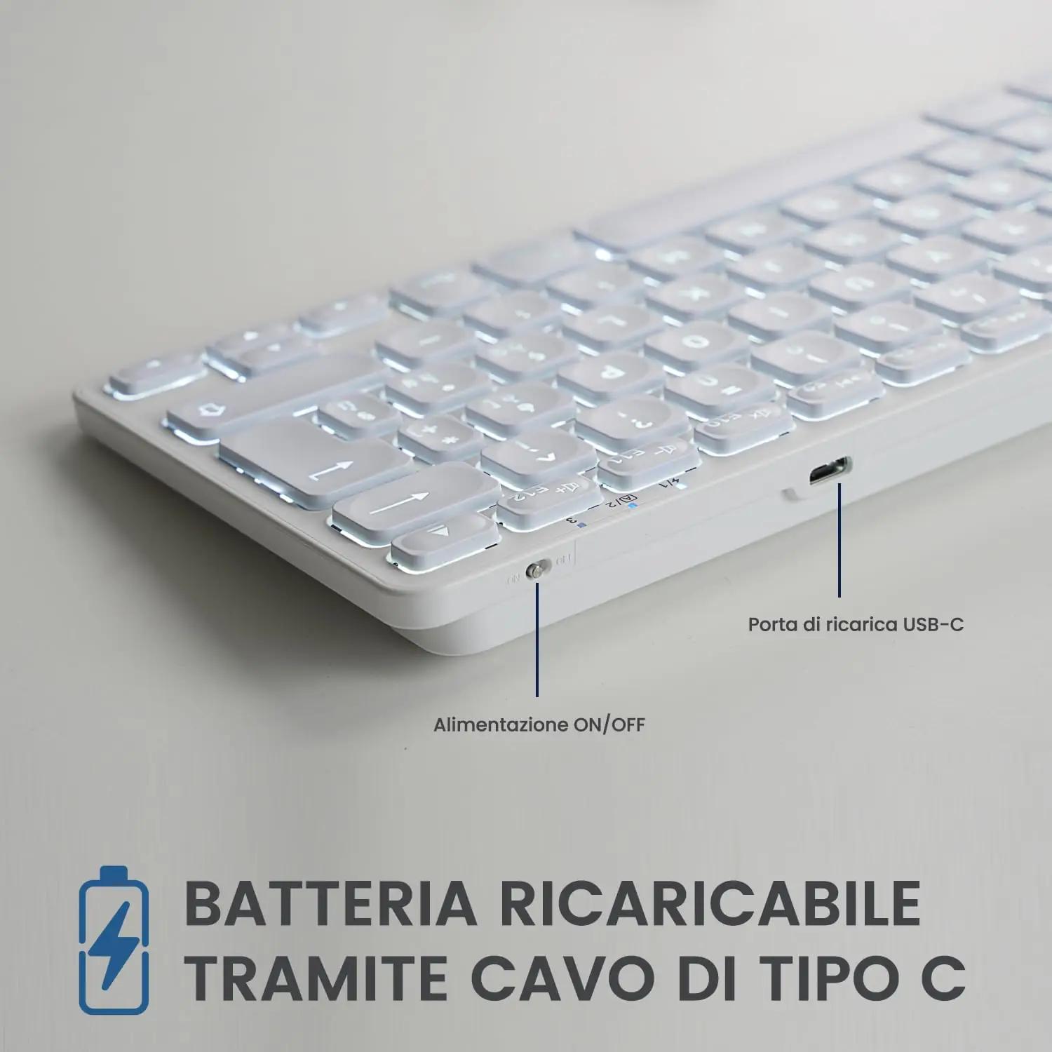 Perixx kerge mini‑tastatuur taustvalgustuse ja USB‑C laadimisega – kasutusnäide
