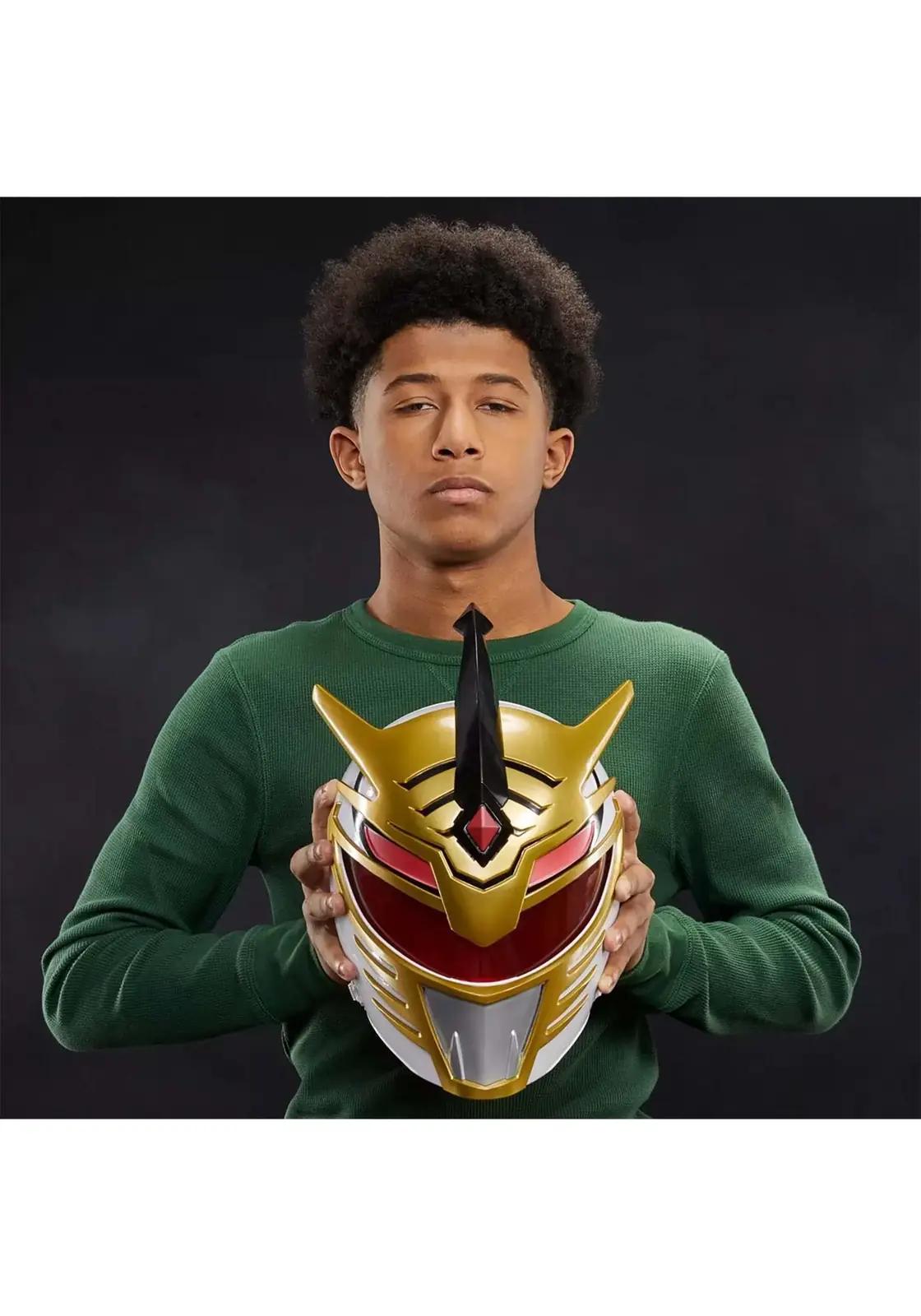 Power Rangers kuldne PVC elektriline Lord Drakkon helm – pilt 7