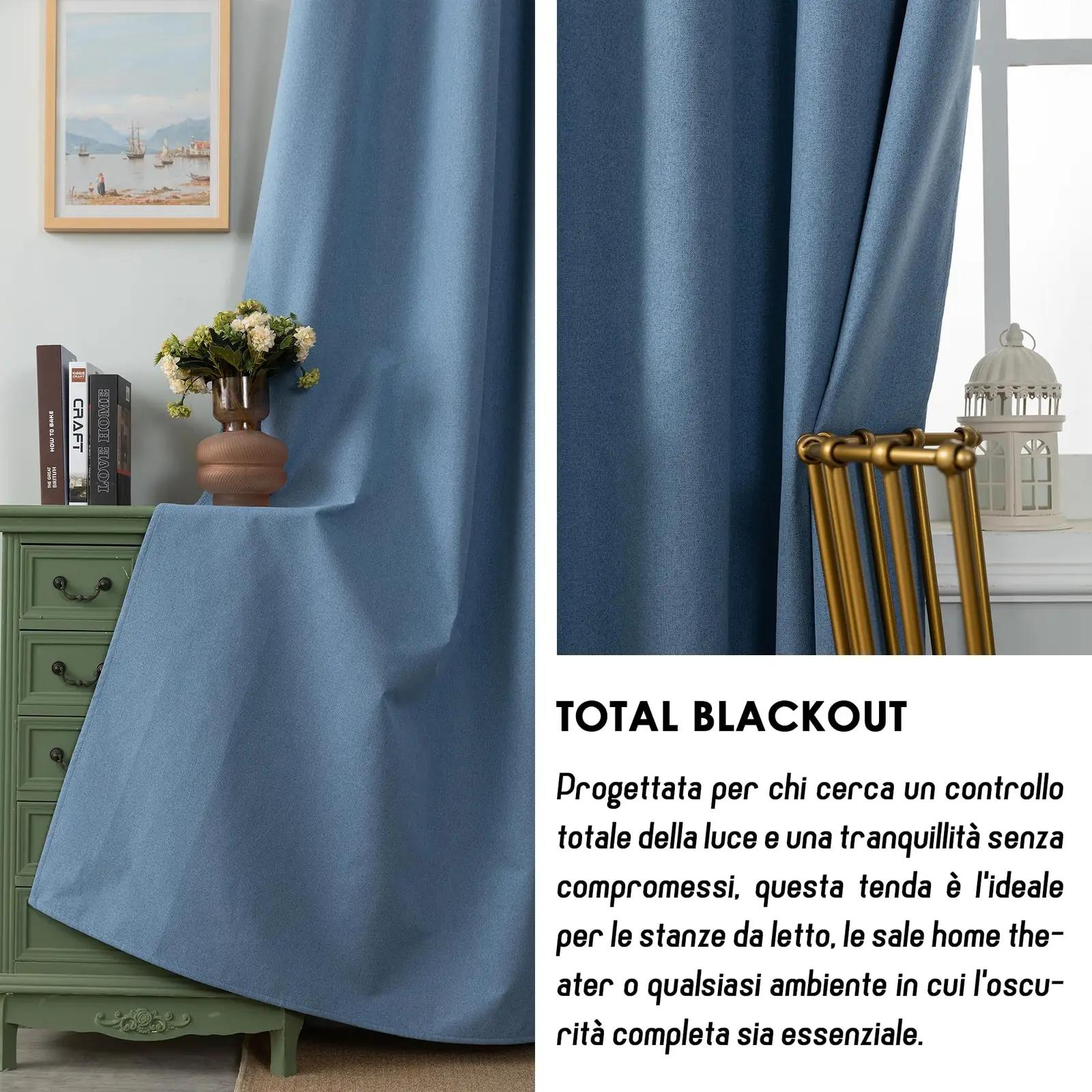 GIRASOLE HOME teraapiline termo-kardin denimist — tumevalguse – pilt 6