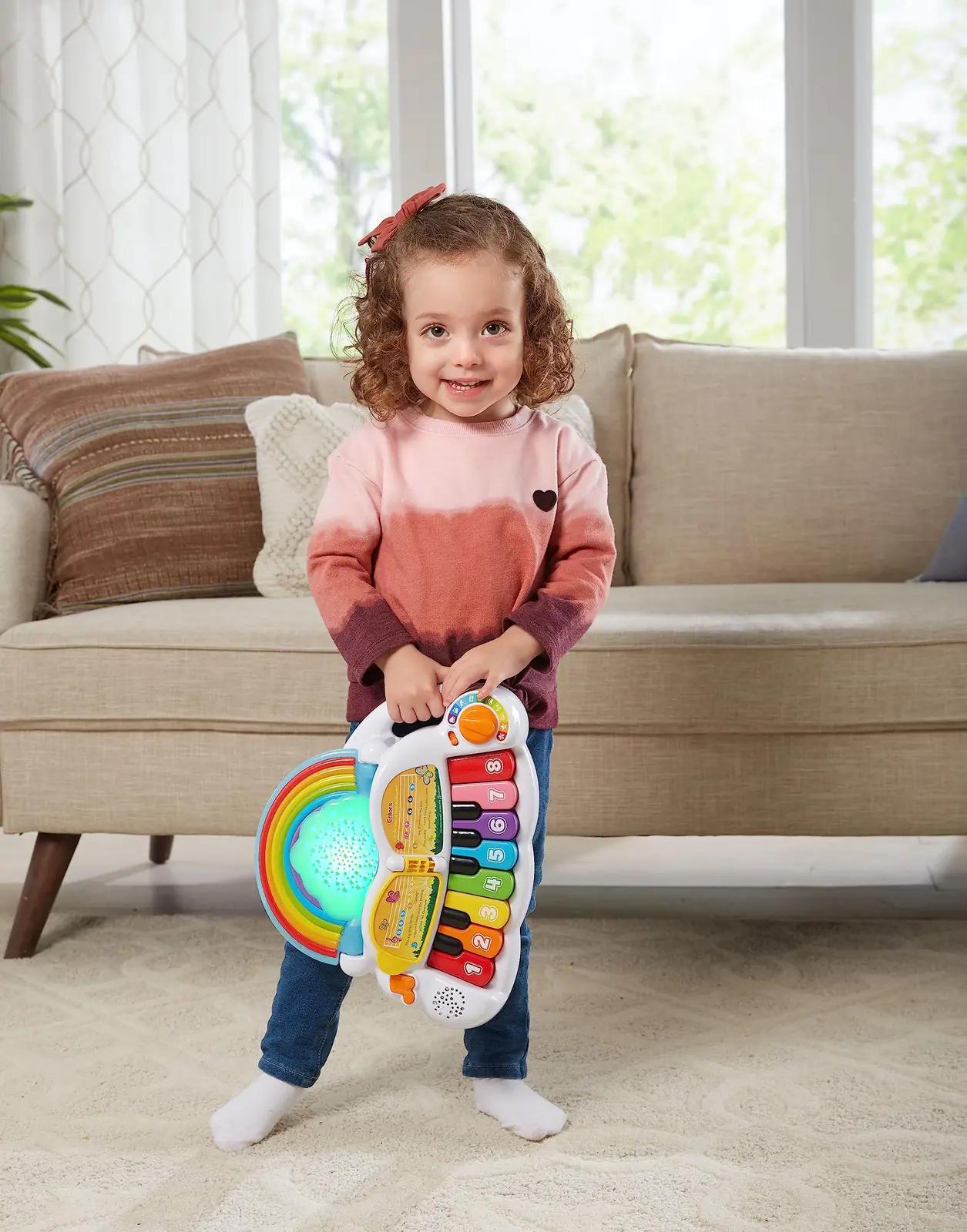 Vtech värvikas plastikust klaver lastele – õppiv mänguasi – pakend ja tarvikud