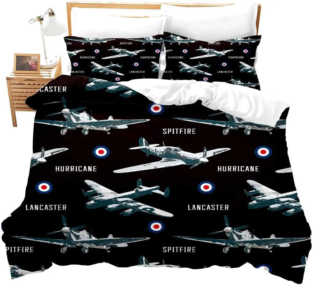 richhome pehme voodipesu 220×240 cm – moodne lennuki-motiiv