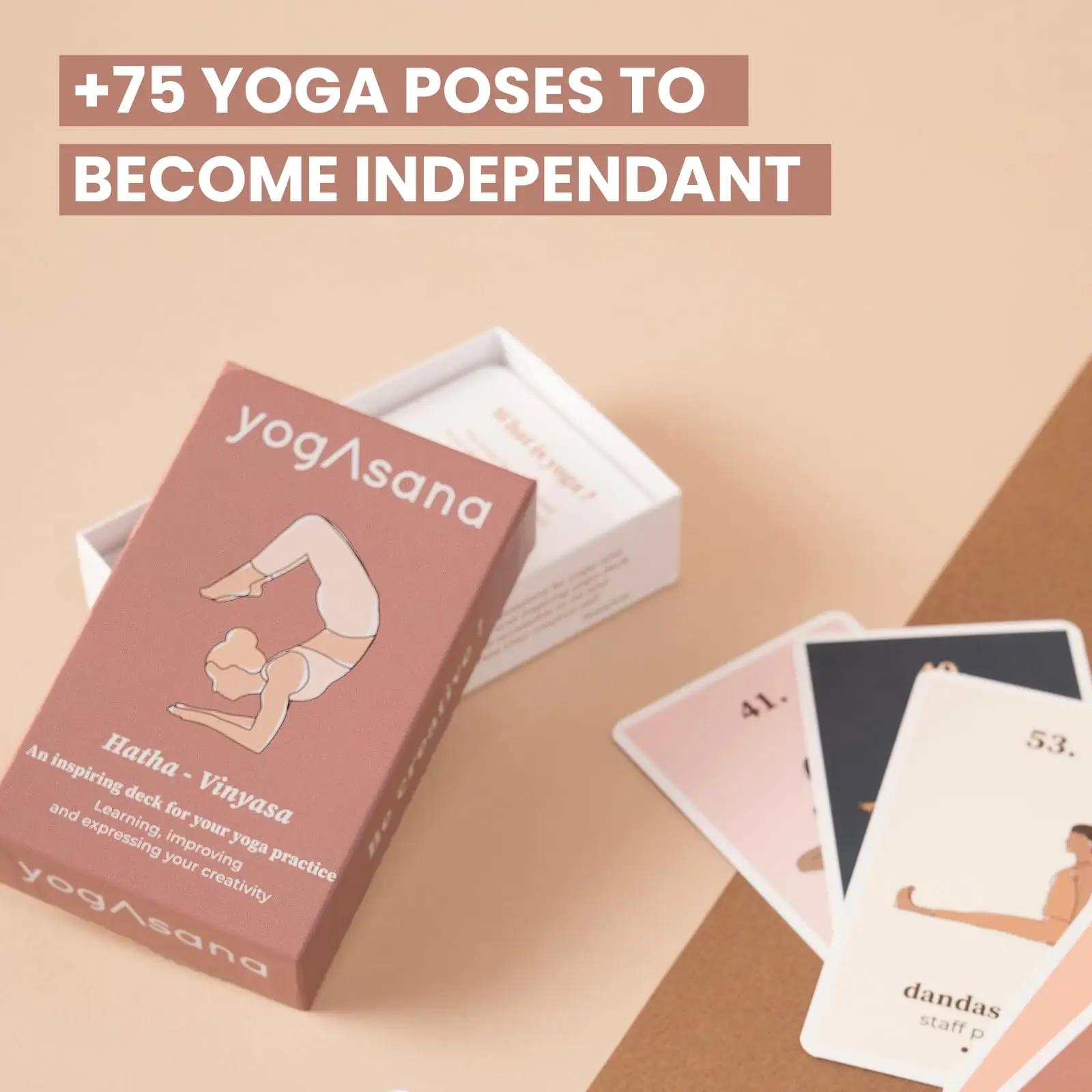 yogAsana paberist jooga kaardid komplekt – harjutuste juhend – pakend ja tarvikud