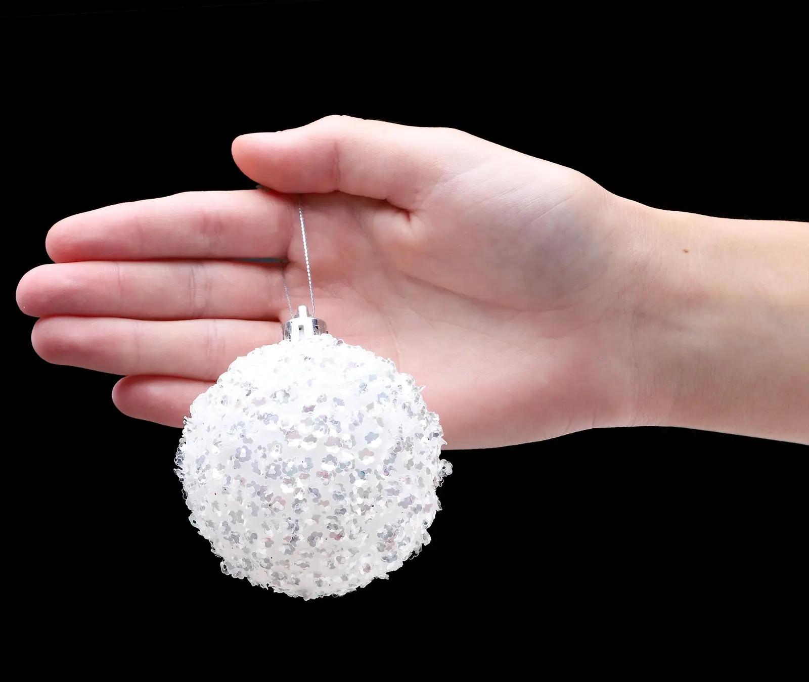 Christmas Concepts valged sädelevad jõulepallid – lisavaade