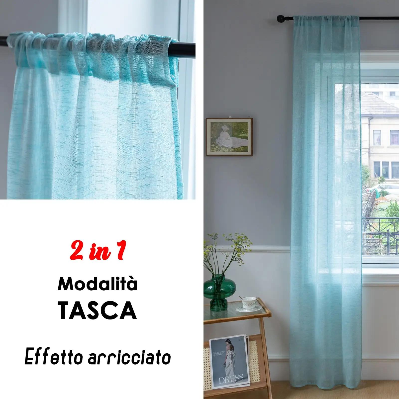 GIRASOLE HOME türkiissed poolläbipaistvad voodilinad (70×240) – pakend ja tarvikud