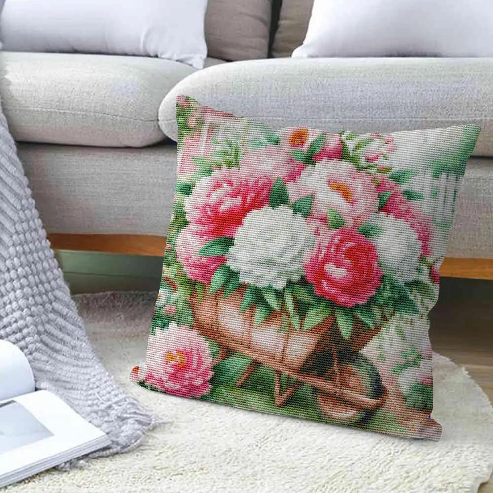 Huacan traditsiooniline ristpistes padjapüür 45×45 cm – pilt 7
