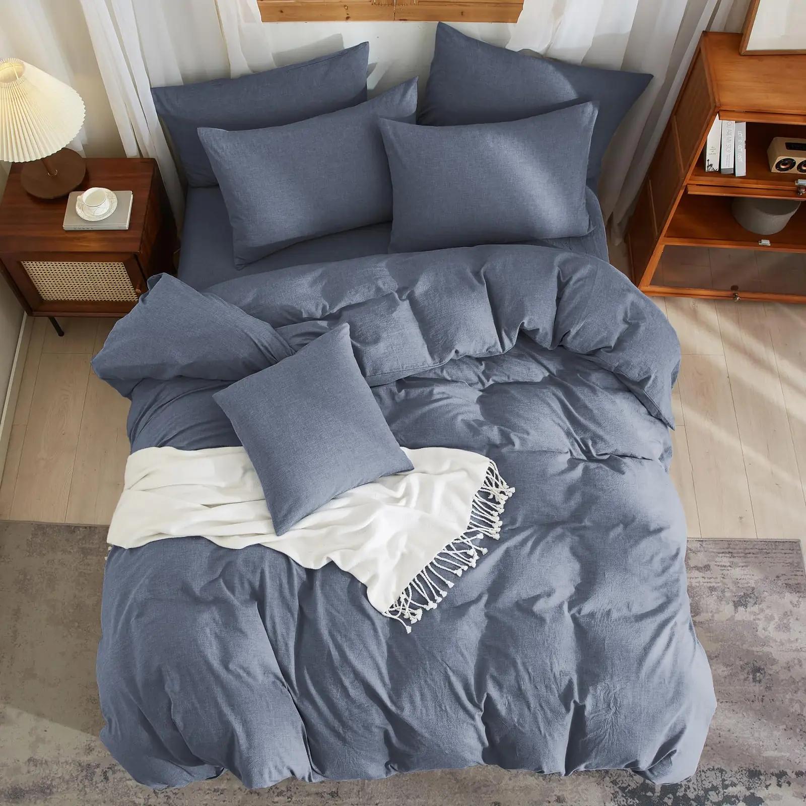 YASMENG pehme linane voodipesu 240×260 cm – hingav ja vastupidav – pilt 8