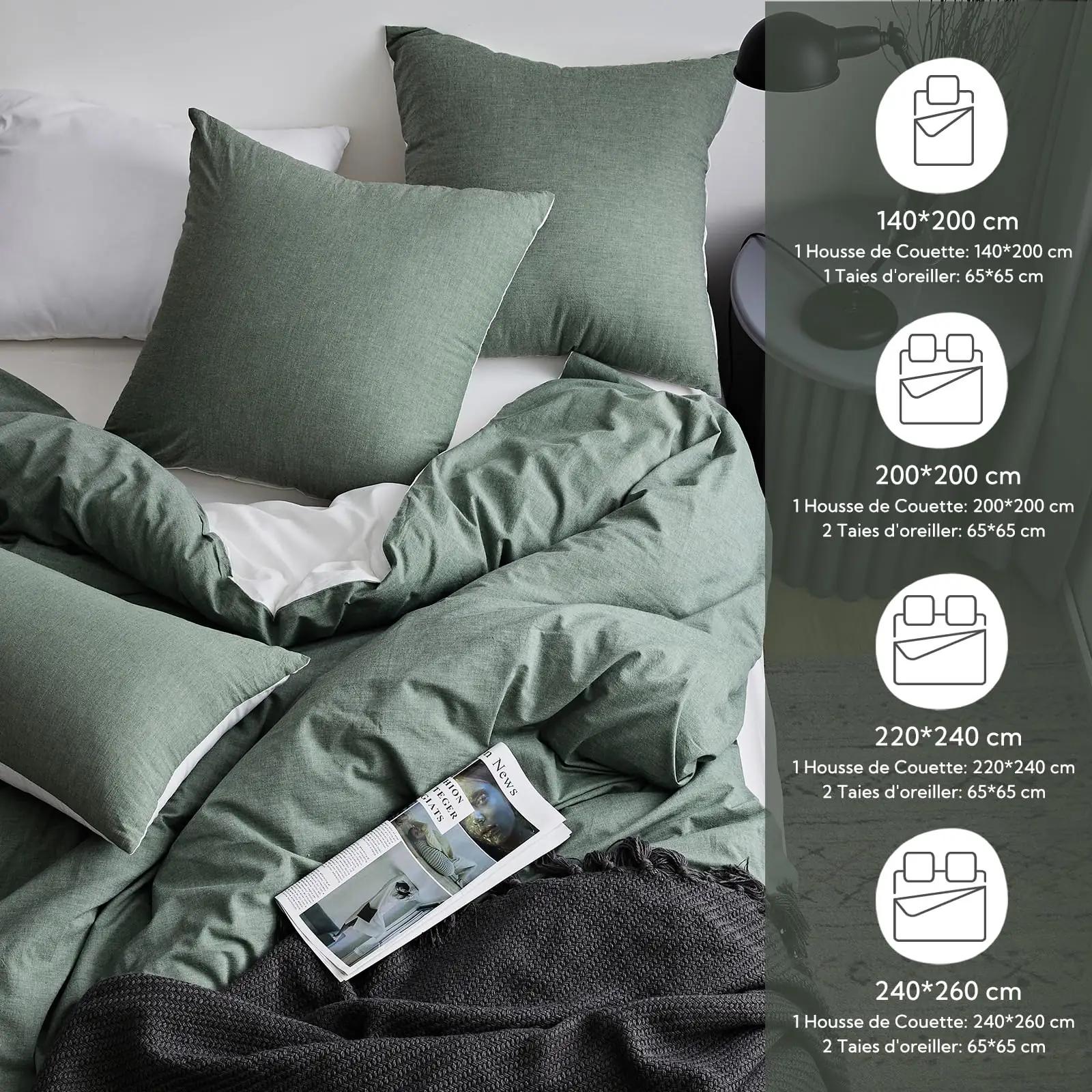 MILDLY salveeroheline puuvillane voodipesukomplekt 140×200 – lisavaade