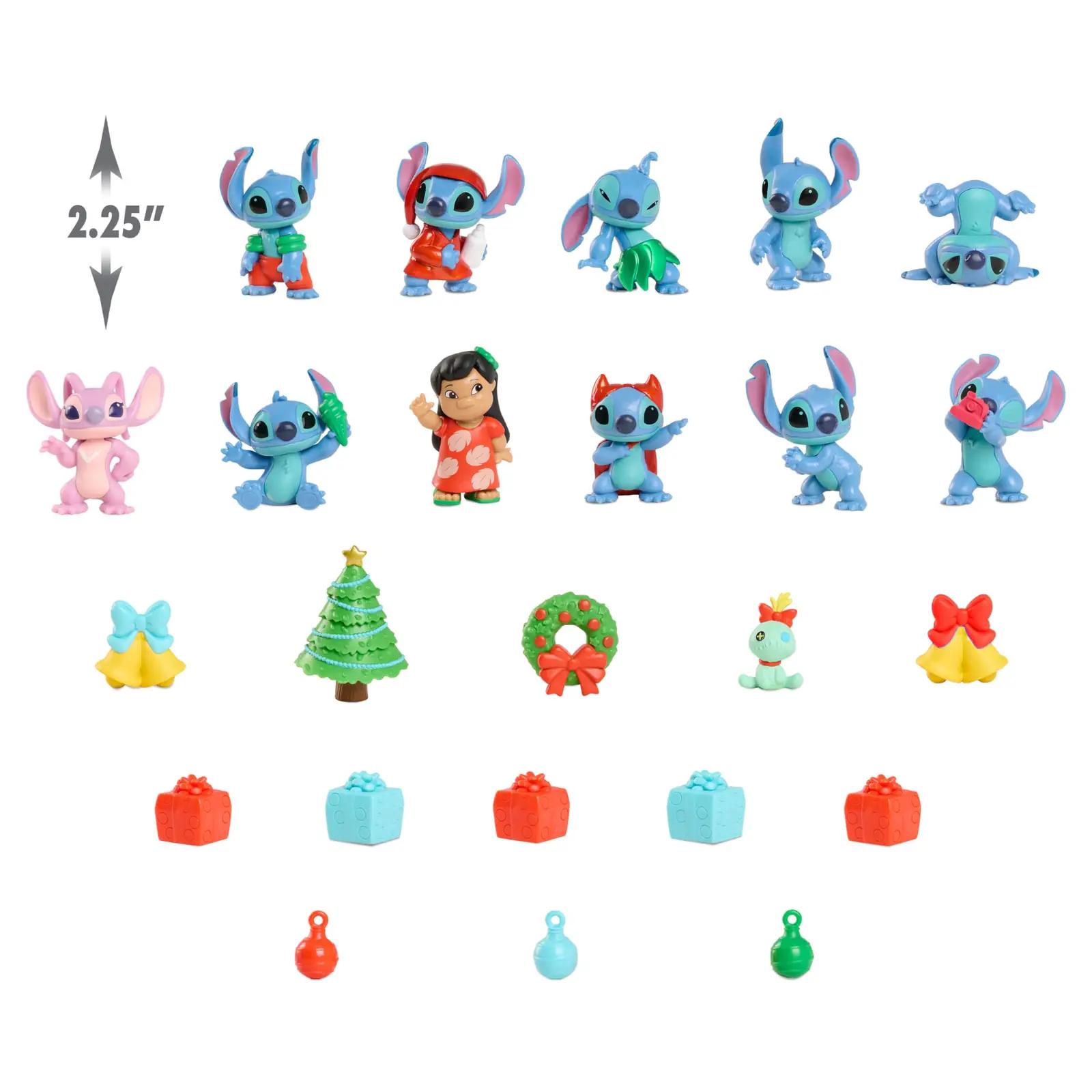 Just Play värvikas Stitch advendikalender kui pere teema charm – pakend ja tarvikud