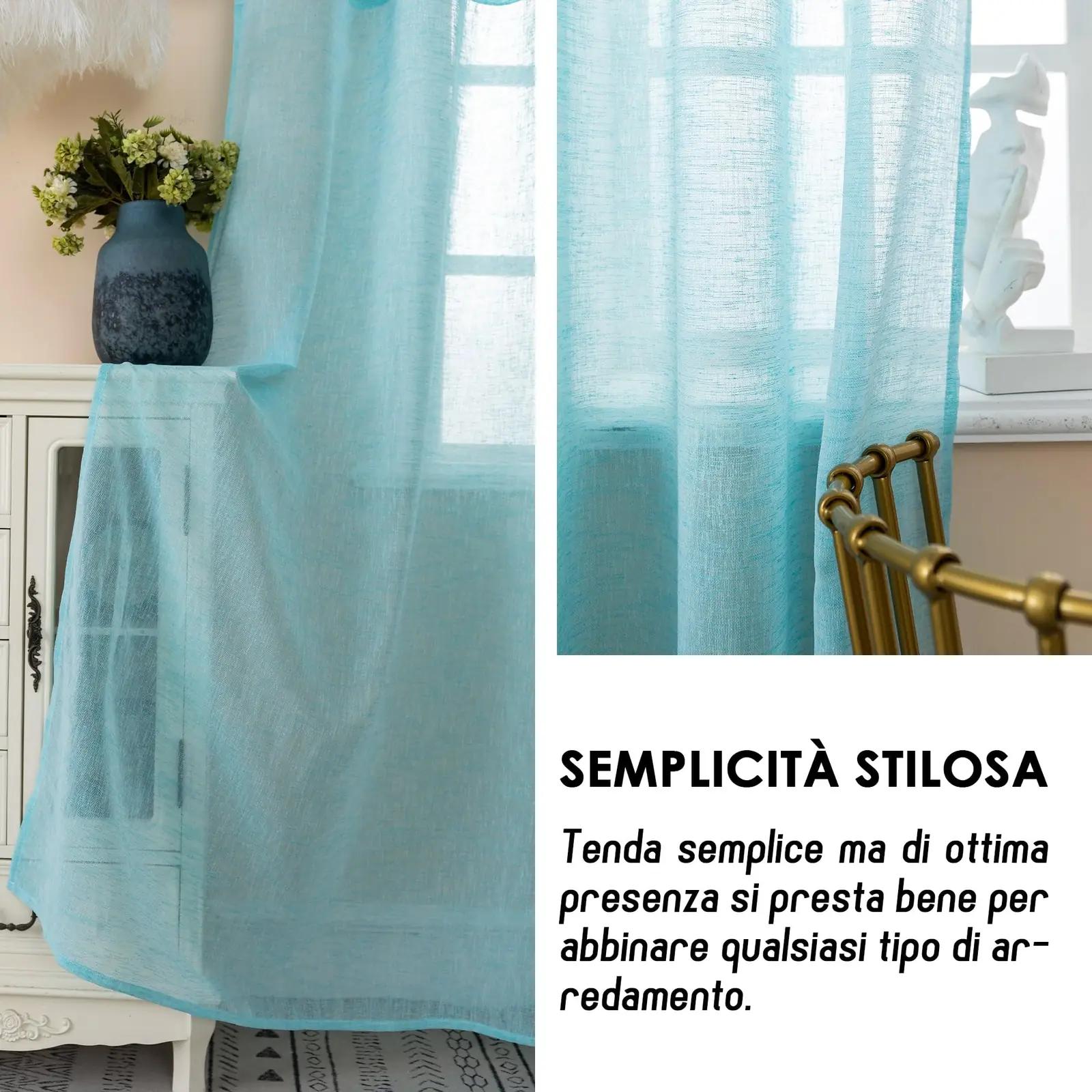 GIRASOLE HOME türkiissed poolläbipaistvad voodilinad (70×240) – pilt 7
