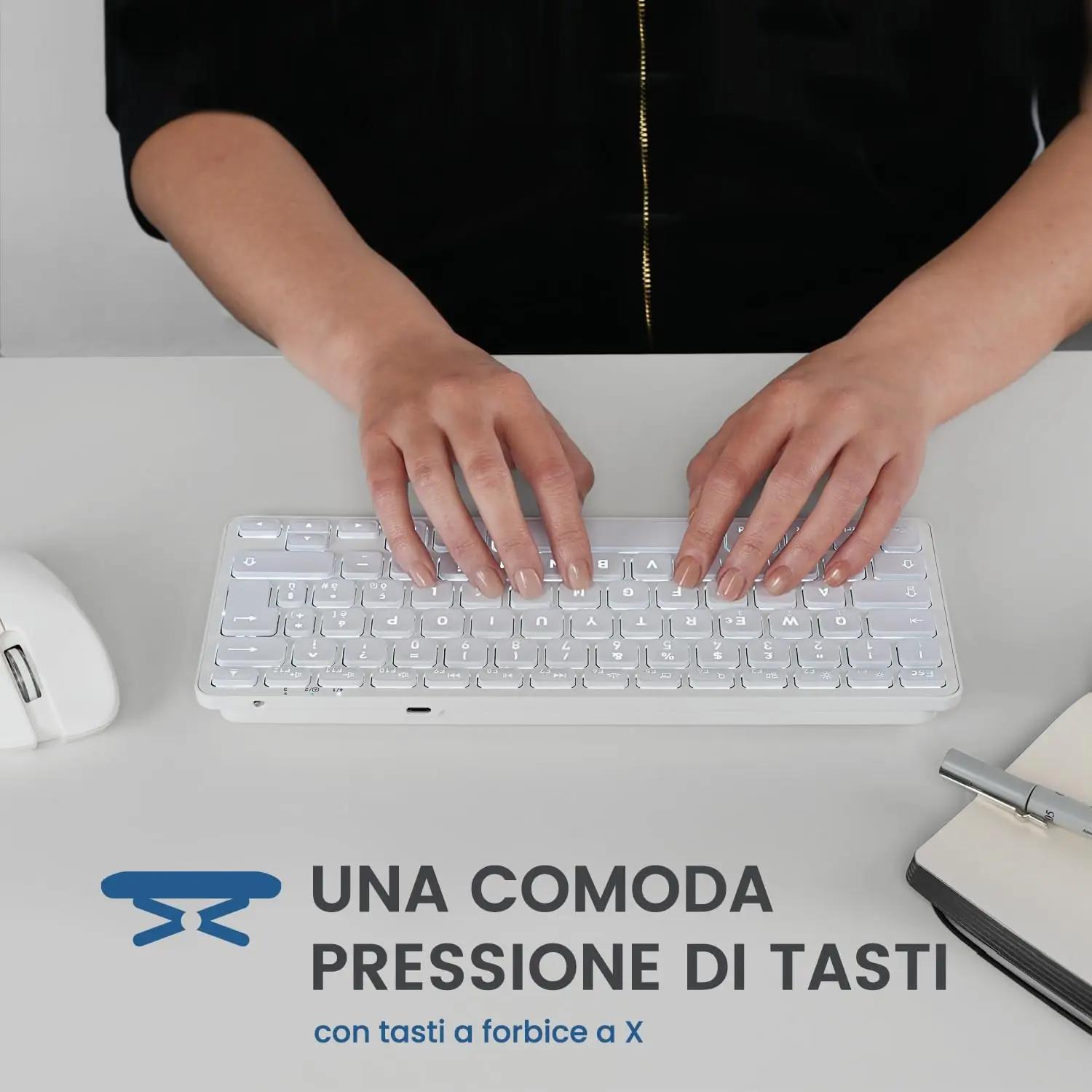 Perixx kerge mini‑tastatuur taustvalgustuse ja USB‑C laadimisega – pilt 7