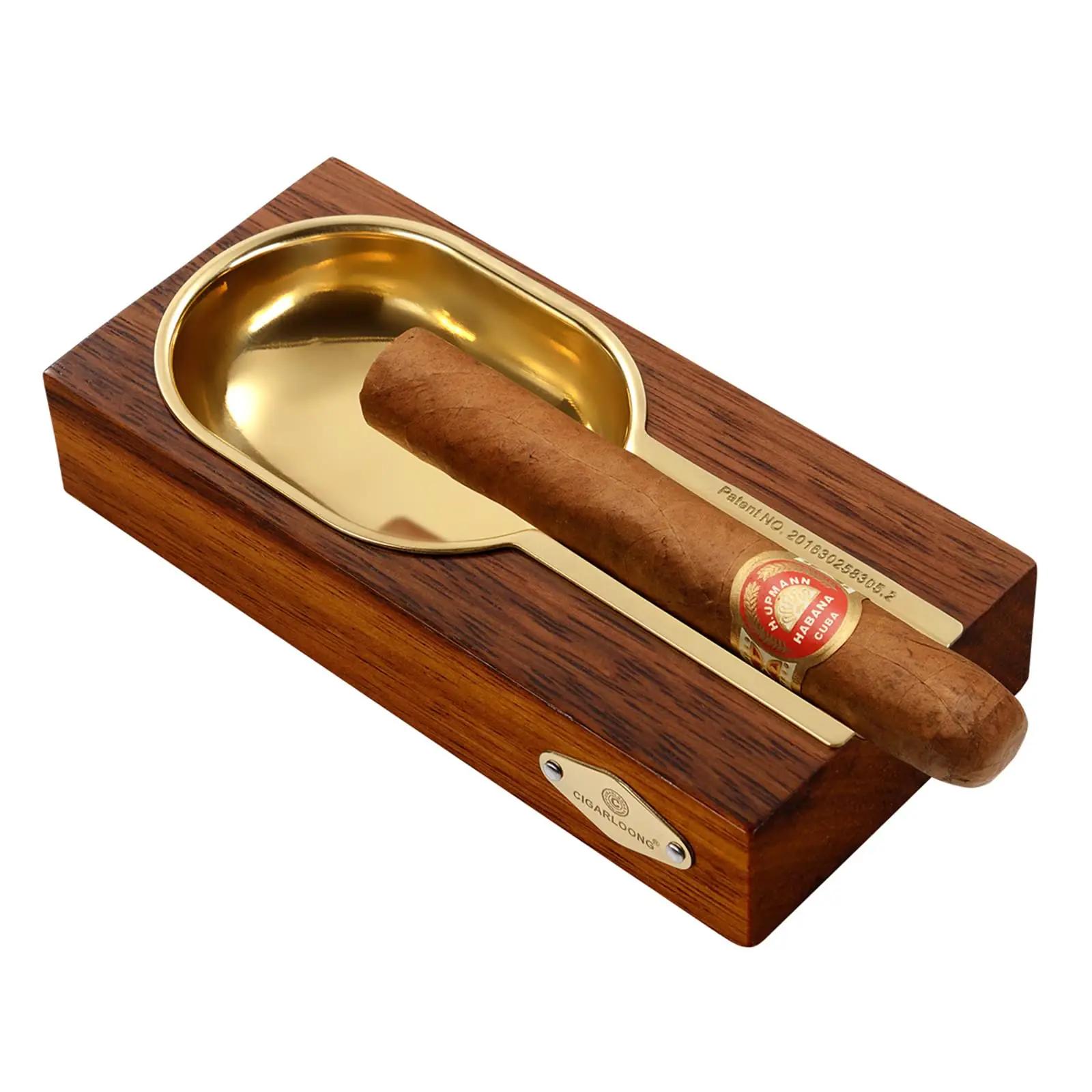 CIGARLOONG merbau-kujuline vask-ashtray — stiilne terrassile – detailne vaade