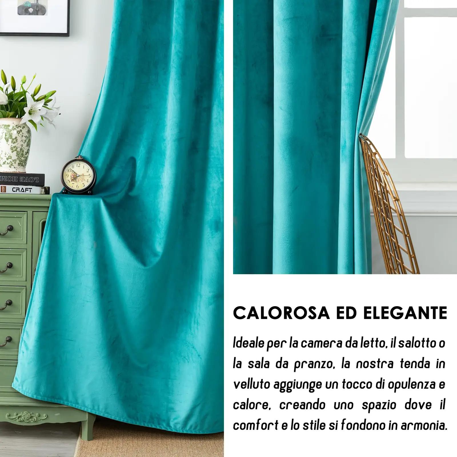 GIRASOLE HOME termokardinad turvaline valguse juhtimine, türkiis – pilt 6