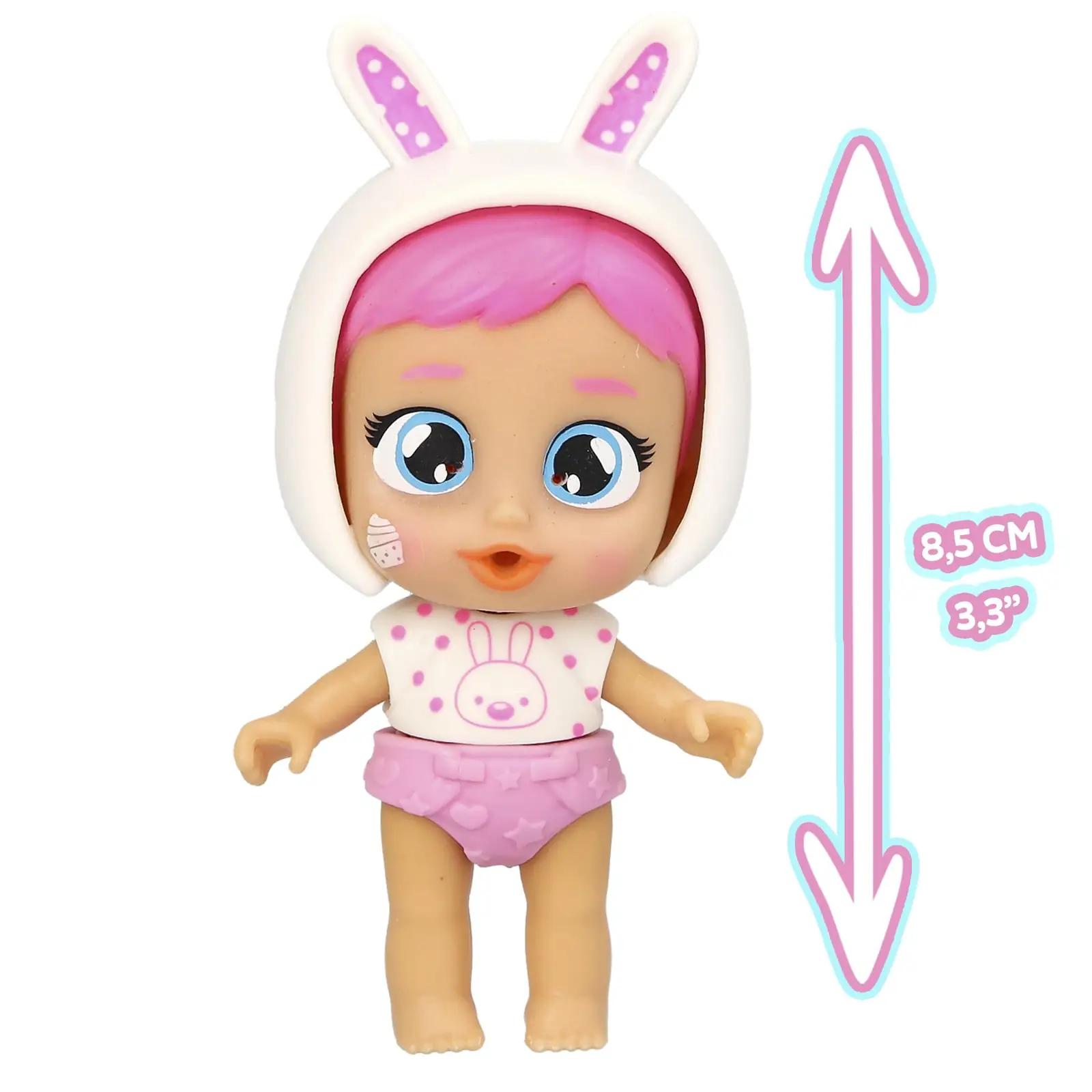 PLAYTIME CRY BABIES pehme plastikust nukutuba ja komplekt – pakend ja tarvikud