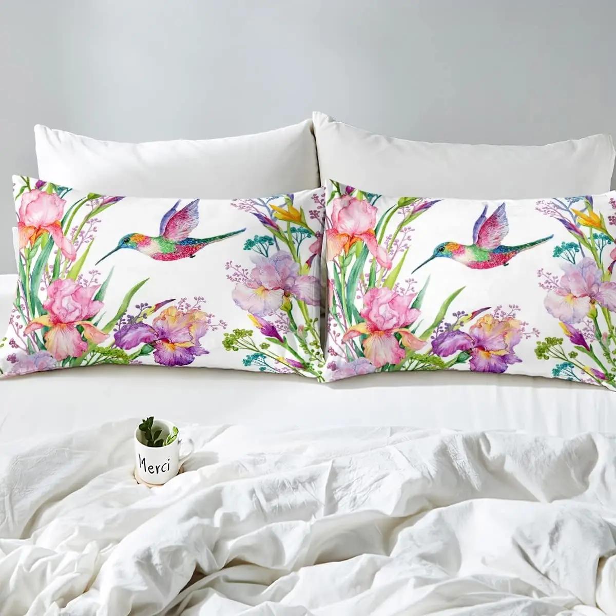 Homewish mikrofibrist voodipesu 220×240 cm – troopilised linnud – kasutusnäide