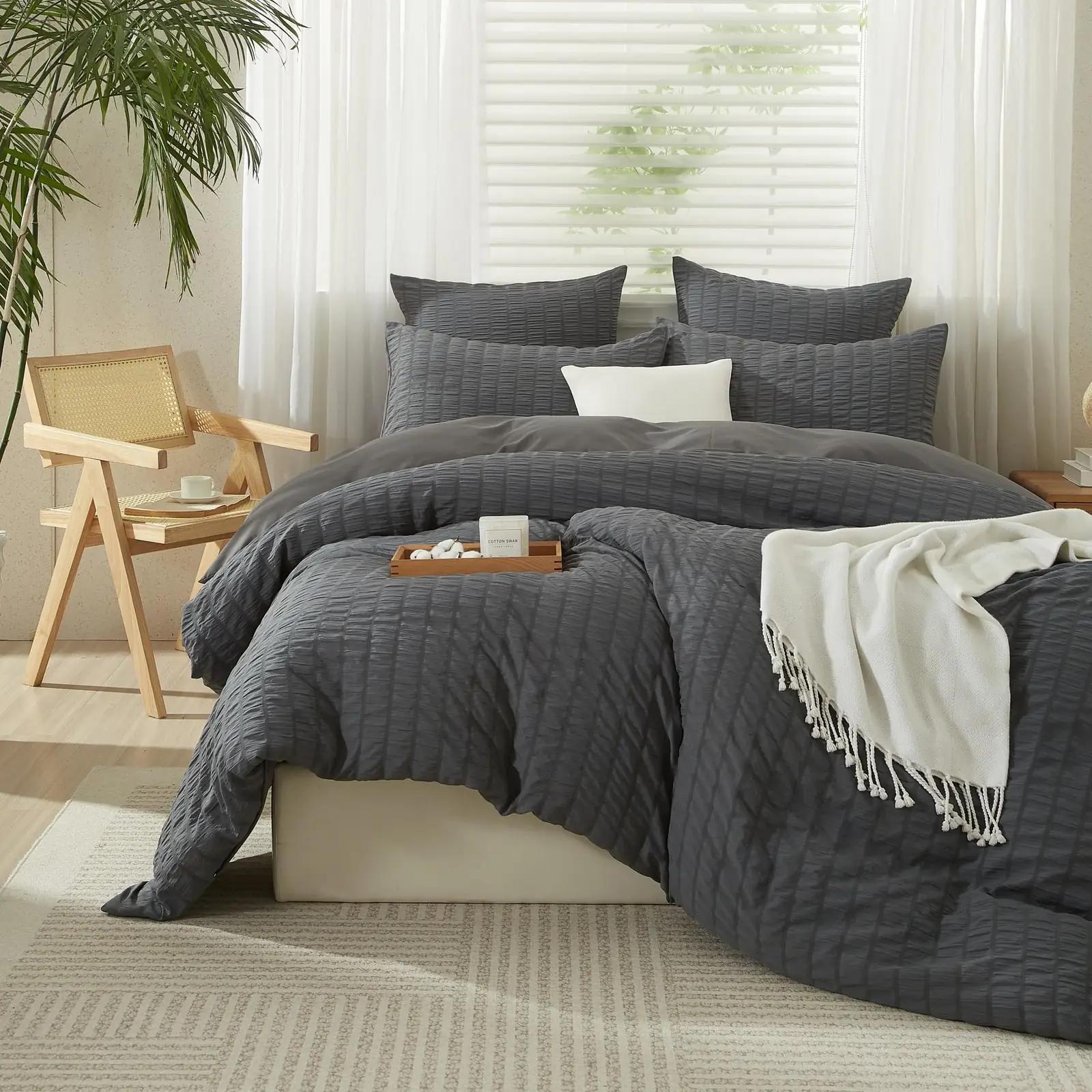 YASMENG pehme mikrofibrist voodipesu 240×260 cm, hall – pilt 9