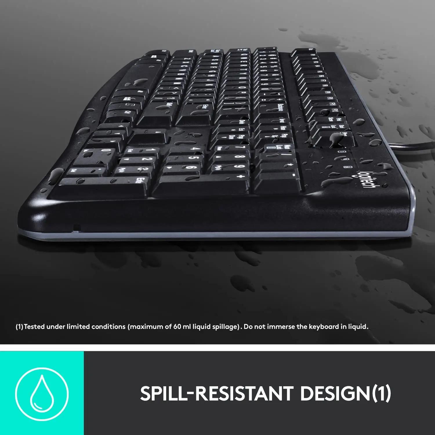 Logitech mugav ja vastupidav klaviatuur — must plast – lisavaade