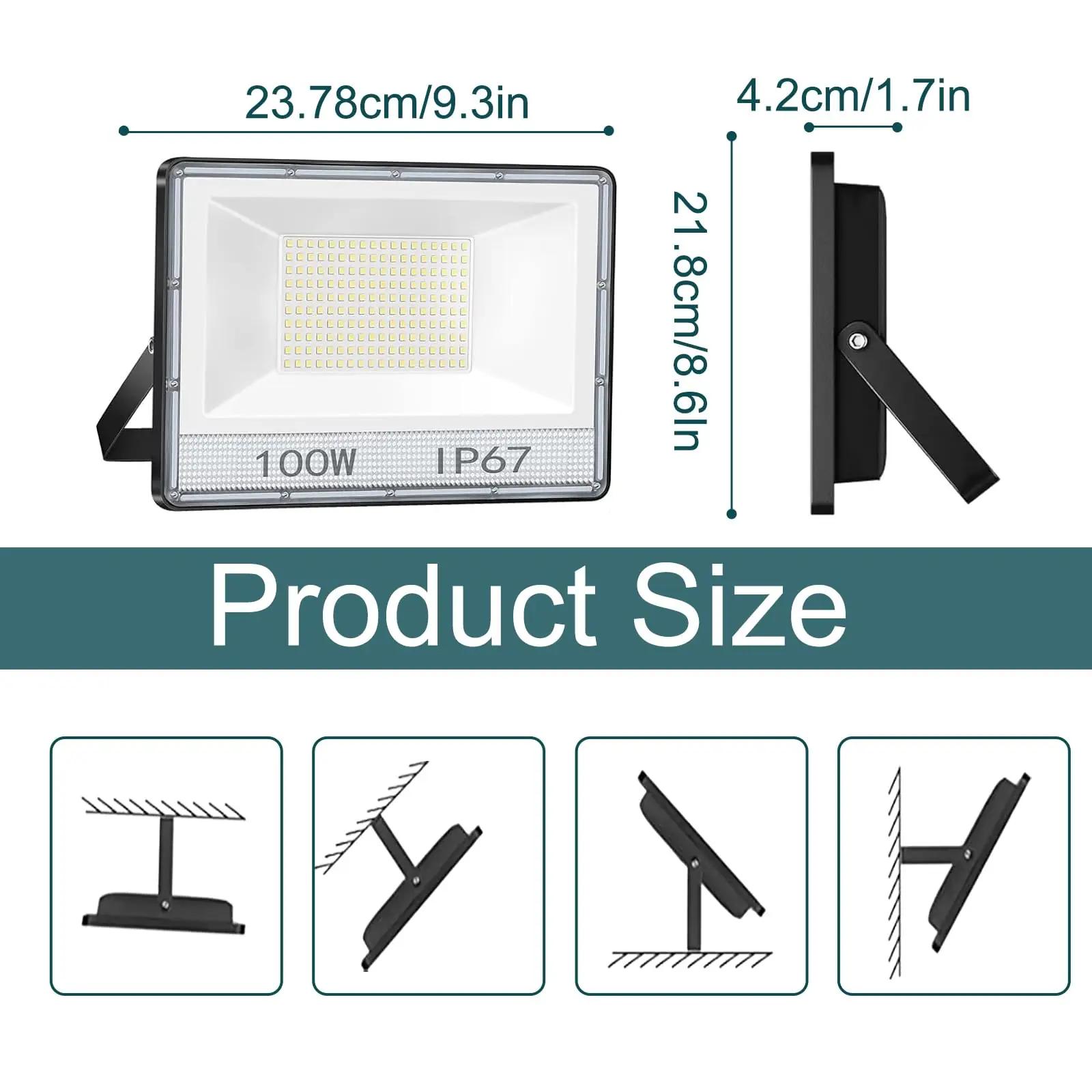 ANNIFUNLY vastupidav välistingimusest 100W LED-valgusti aeda – pilt 6