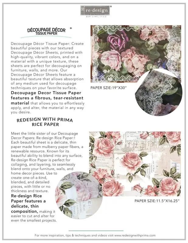 PRIMA MARKETING INC dekupaažipaber – looduslik Wild Herbs ilu – lisavaade