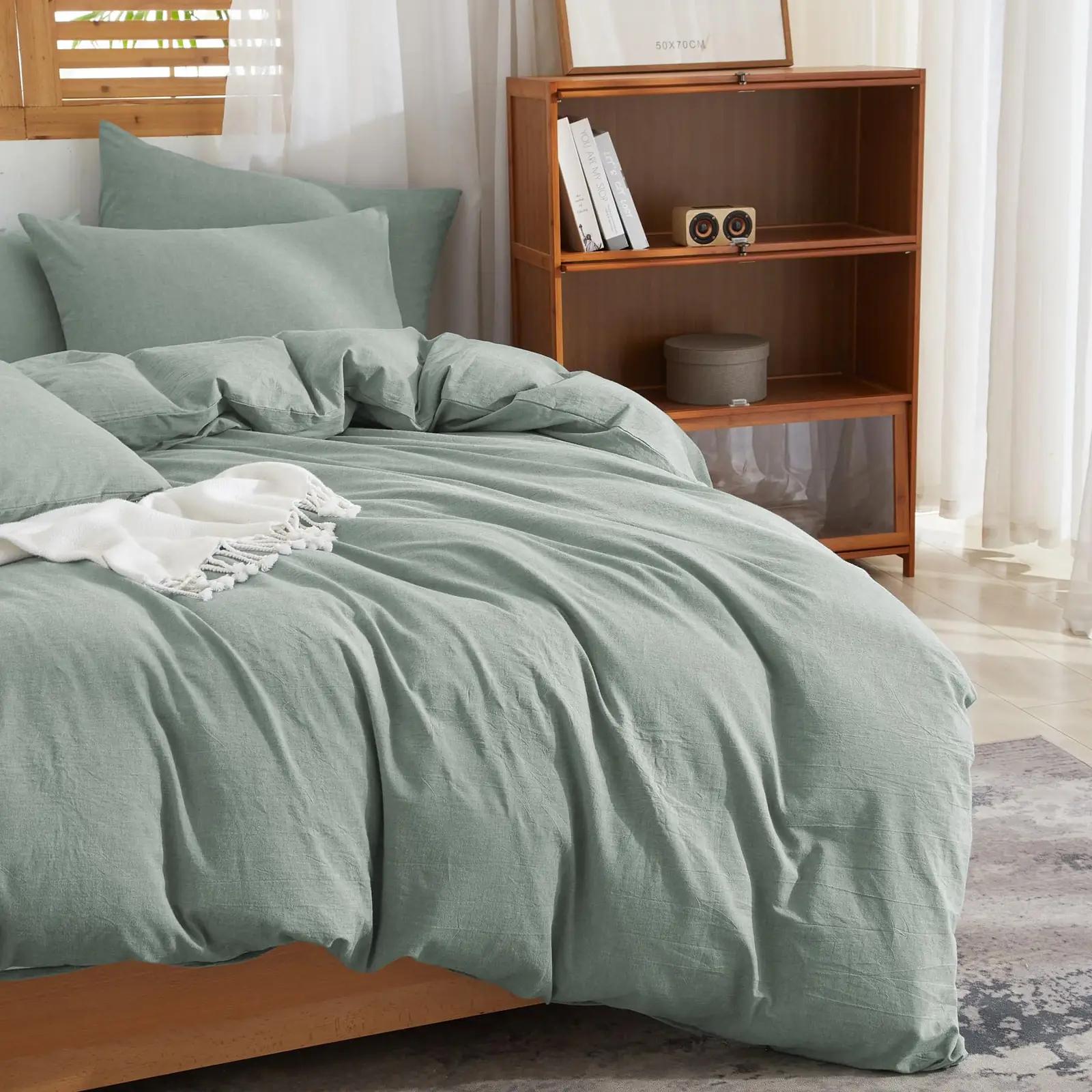YASMENG linane voodipesu 220×240 cm – pehme ja hingav – pilt 7