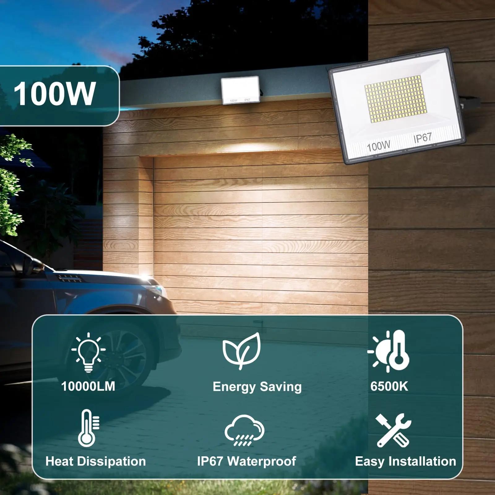 ANNIFUNLY vastupidav välistingimusest 100W LED-valgusti aeda – detailne vaade