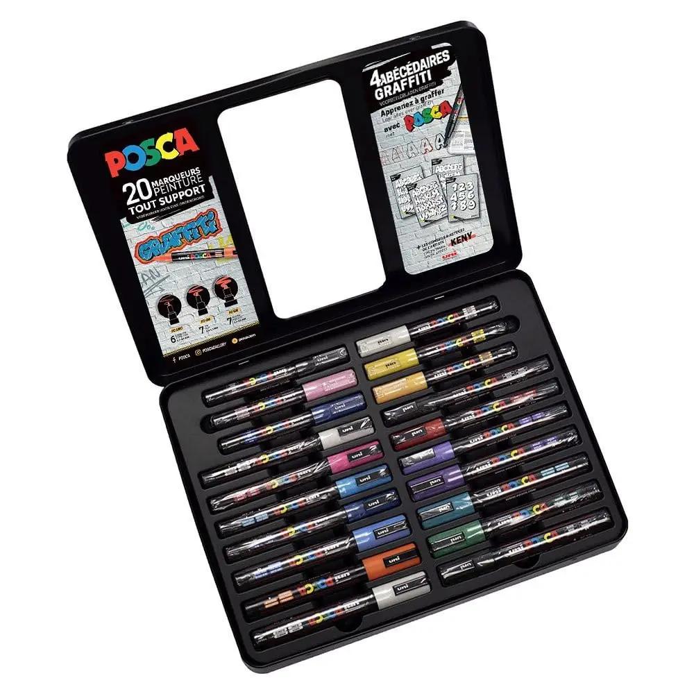 POSCA M POSCA METAL/20 005 markerid ja vildikad – detailne lähivaade