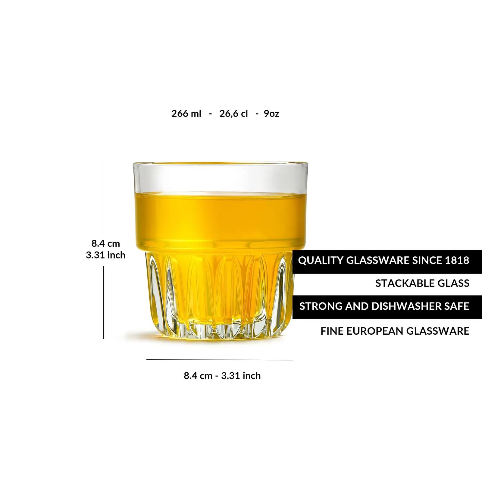Libbey klaasikomplekt kestva materjaliga – 6 x 266 ml – lisavaade
