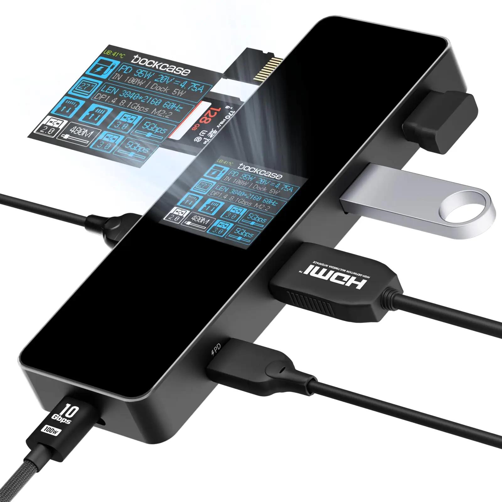 DockCase USB-C Smart Hub — 7-in-1 metallvaba laiendus Macile