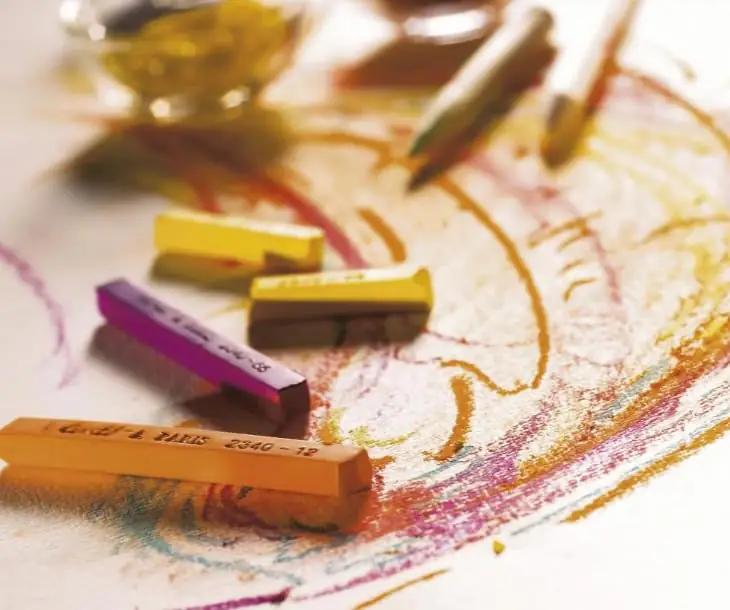 Conté à Paris pastellkriidid 12 värvi – portreepõhjad – kasutusnäide