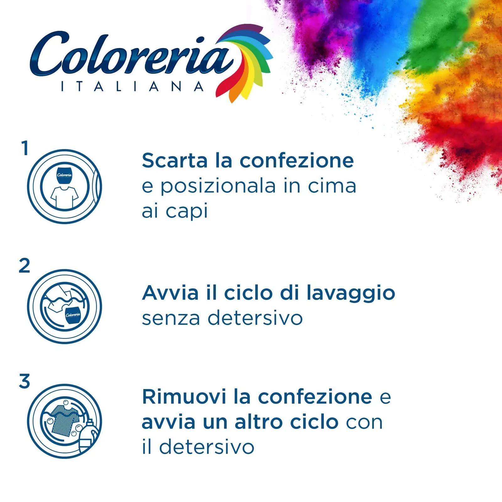 Coloreria tekstiilivärv masinasse — metsaroheline 3×350 g – lisavaade
