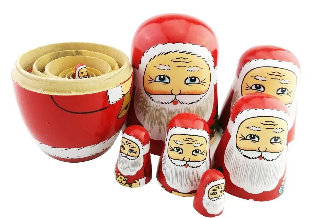 Winterworm puidust jõuluteemaline matryoshka – pilt 6