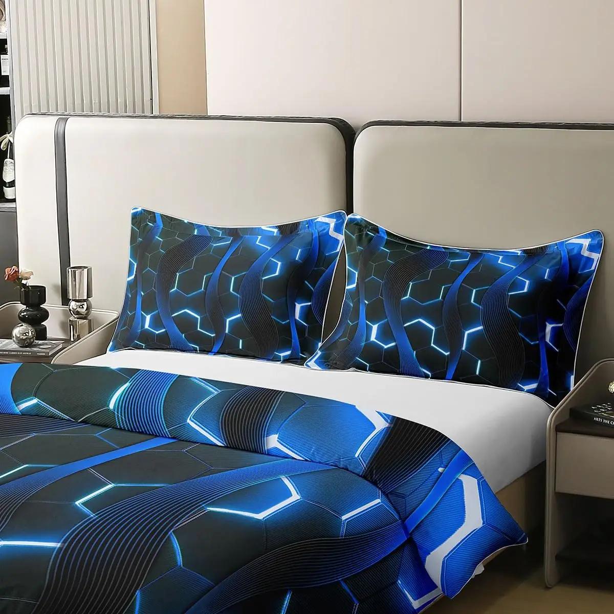 Homewish puuvillane voodipesu 240×260 cm – modernne geomeetria – kasutusnäide